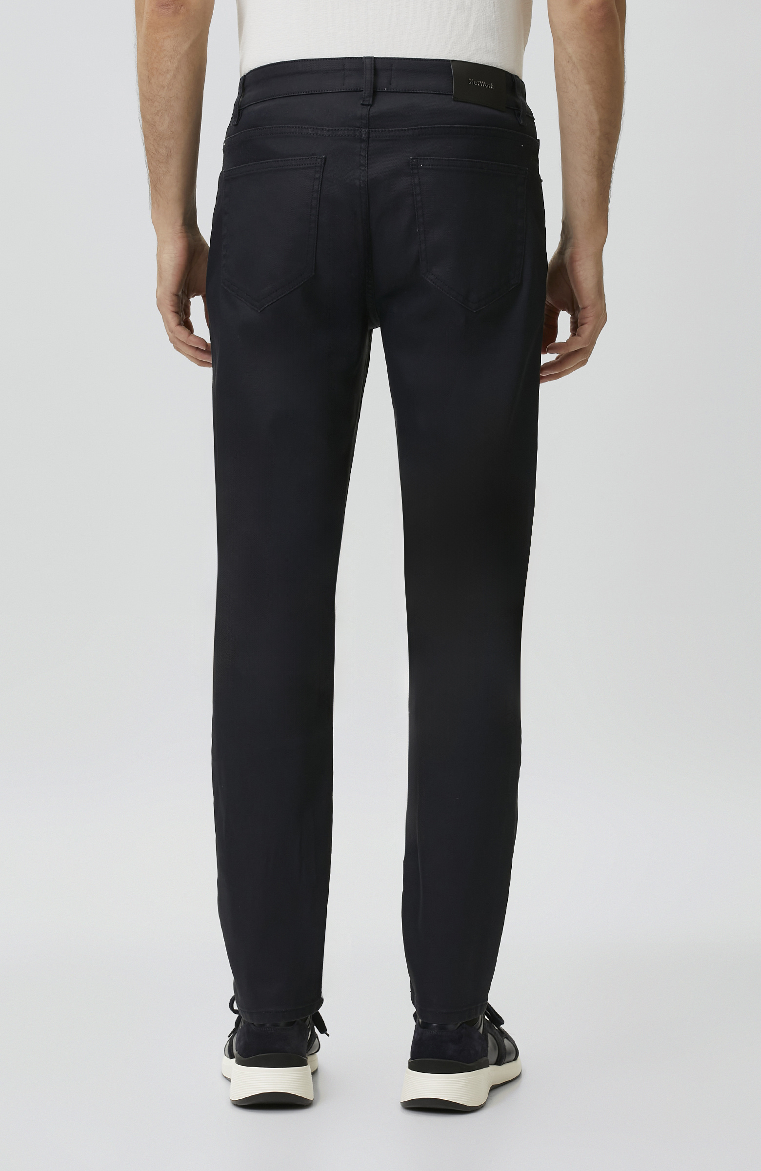 Lacivert Kaplamalı Denim Pantolon