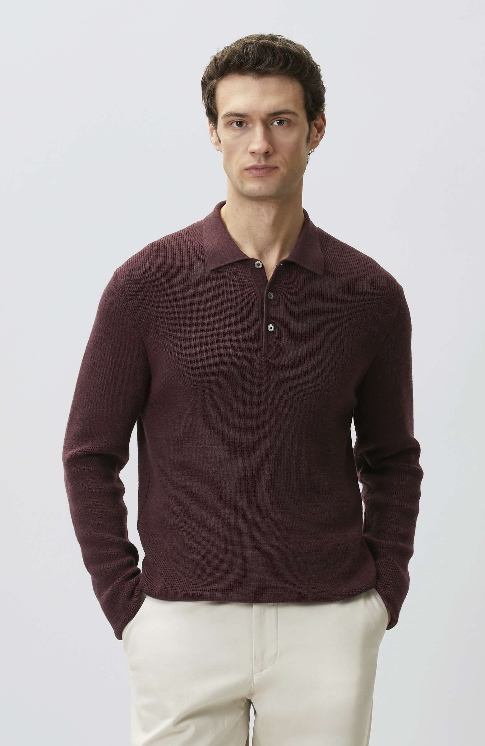 Bordo Polo Yaka Kazak