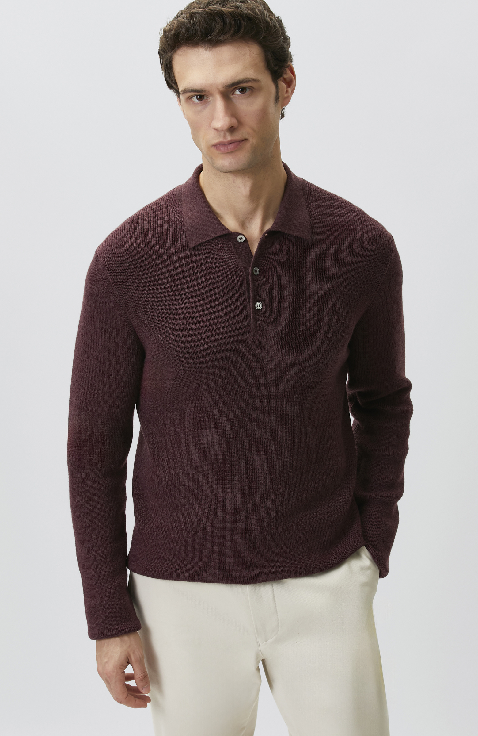 Bordo Polo Yaka Kazak