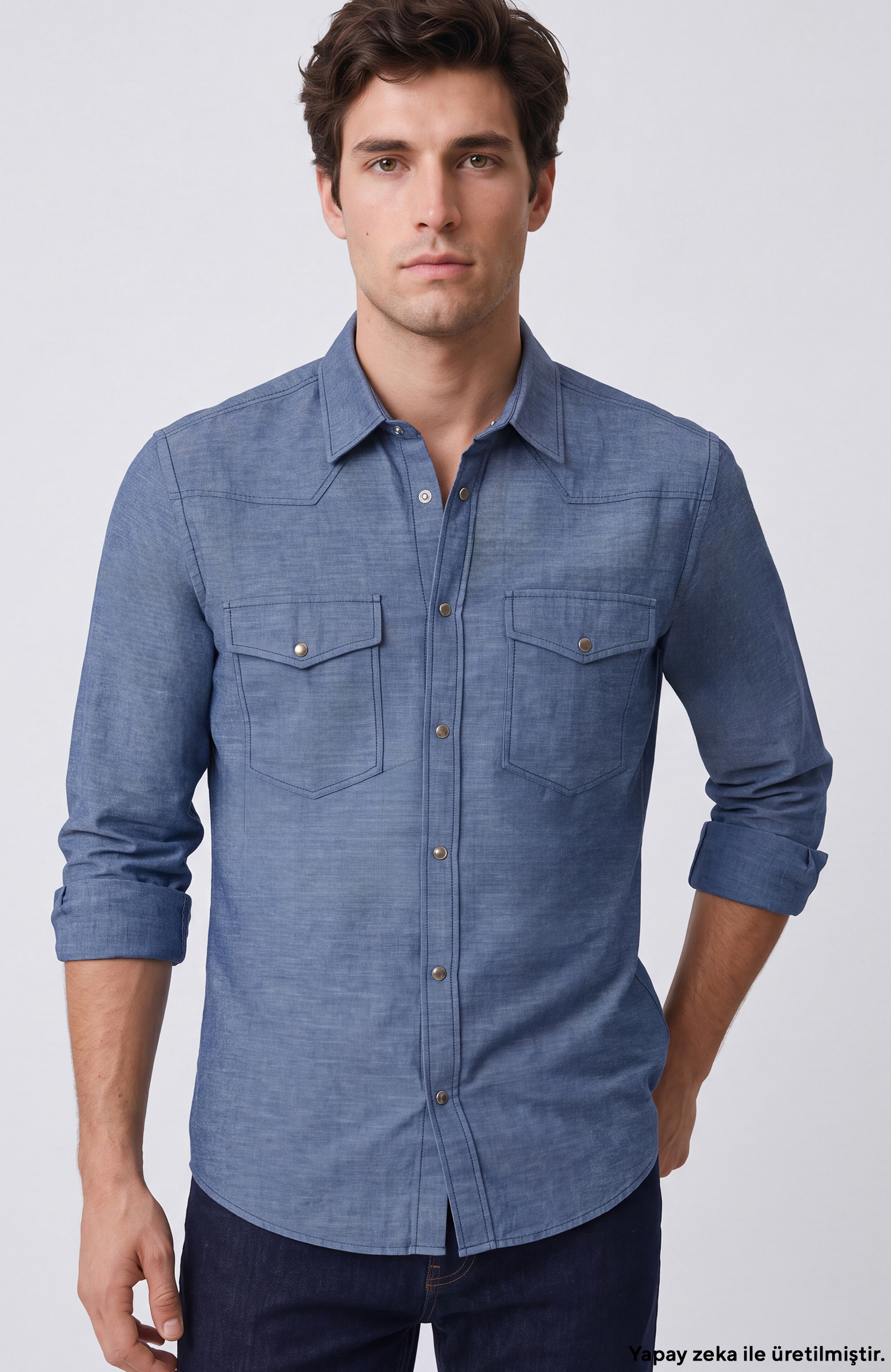 Comfort Fit Mavi Denim Gömlek