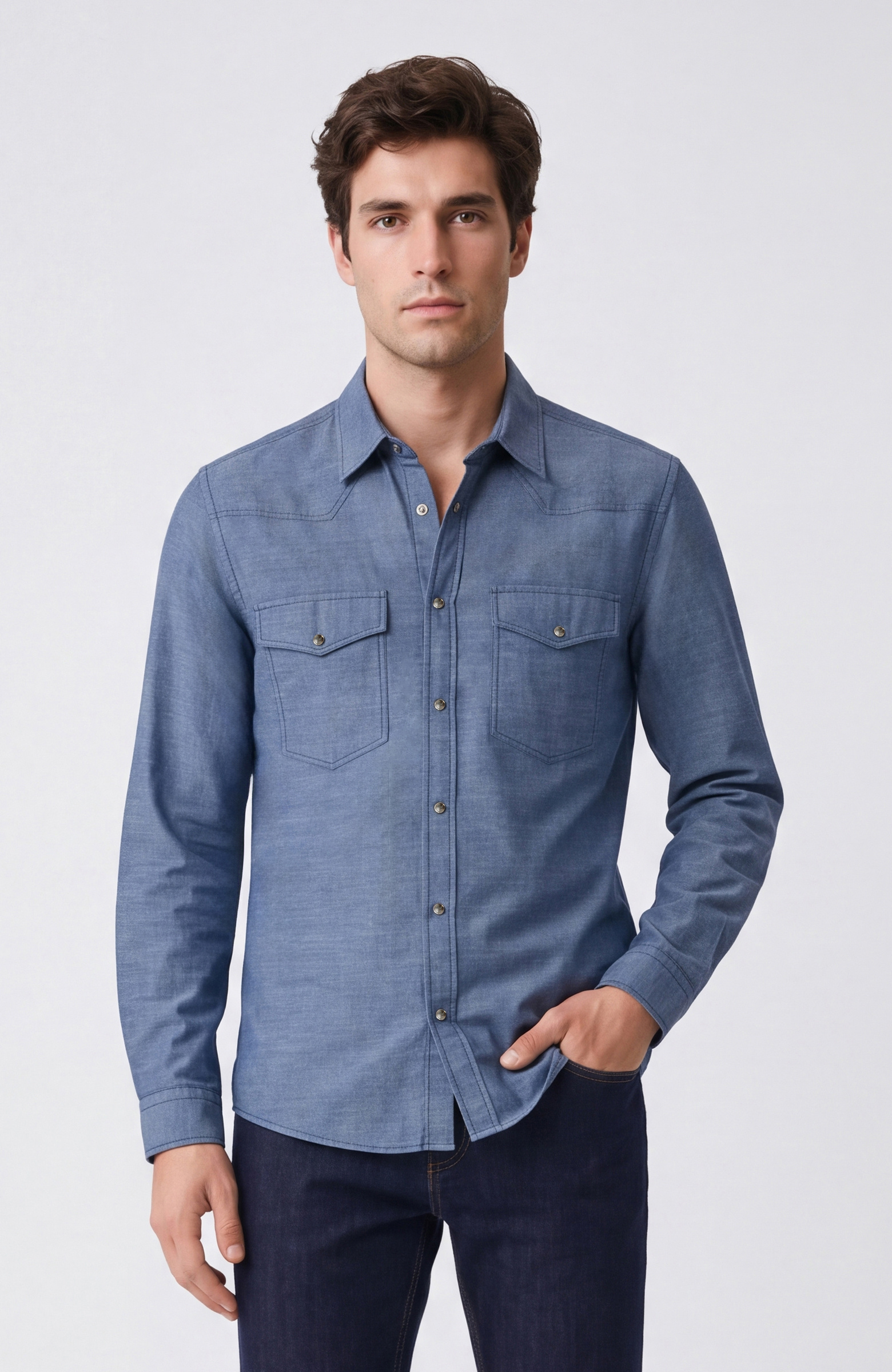 Comfort Fit Mavi Denim Gömlek