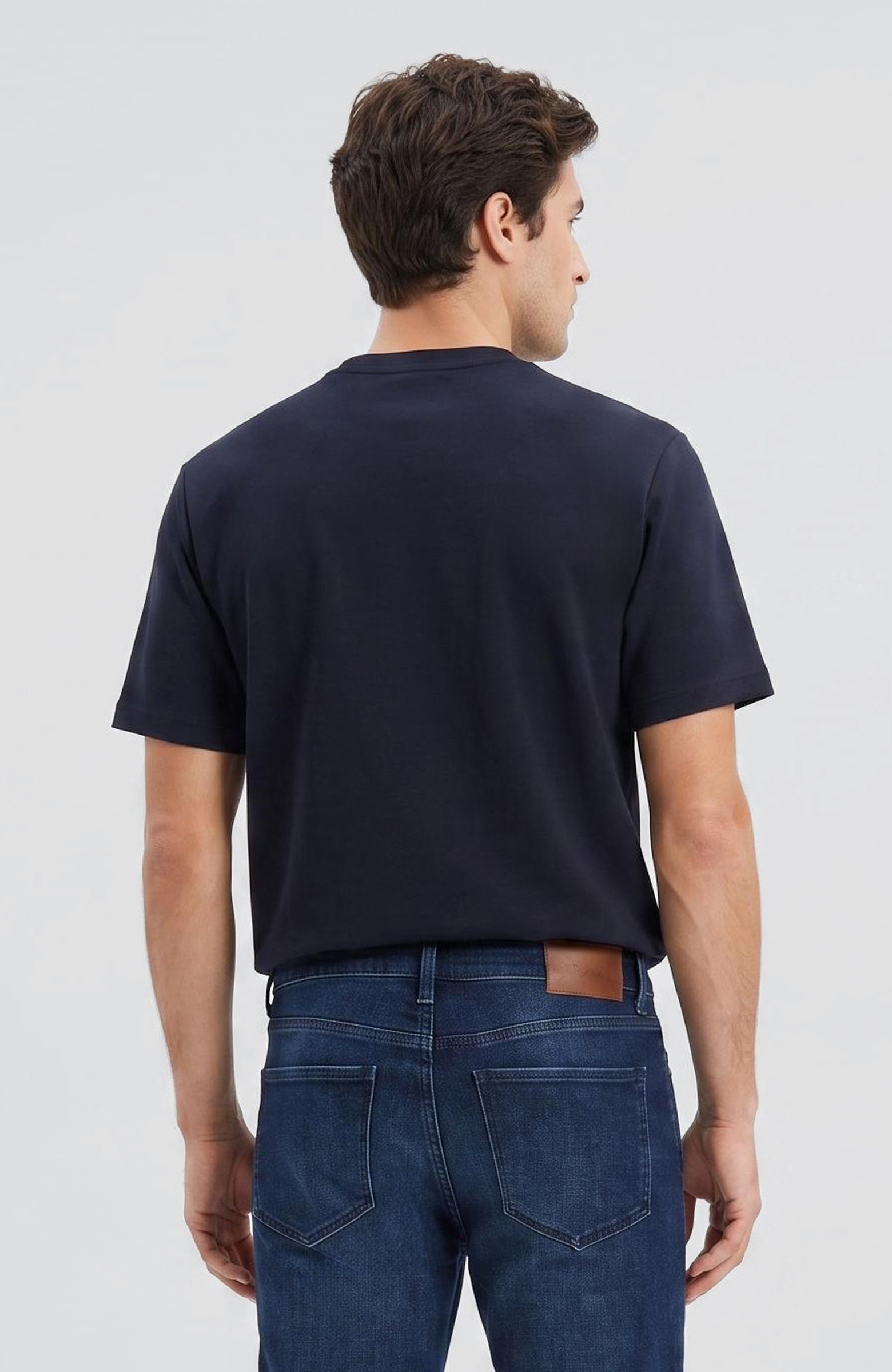 Lacivert Nakış Detaylı T-shirt