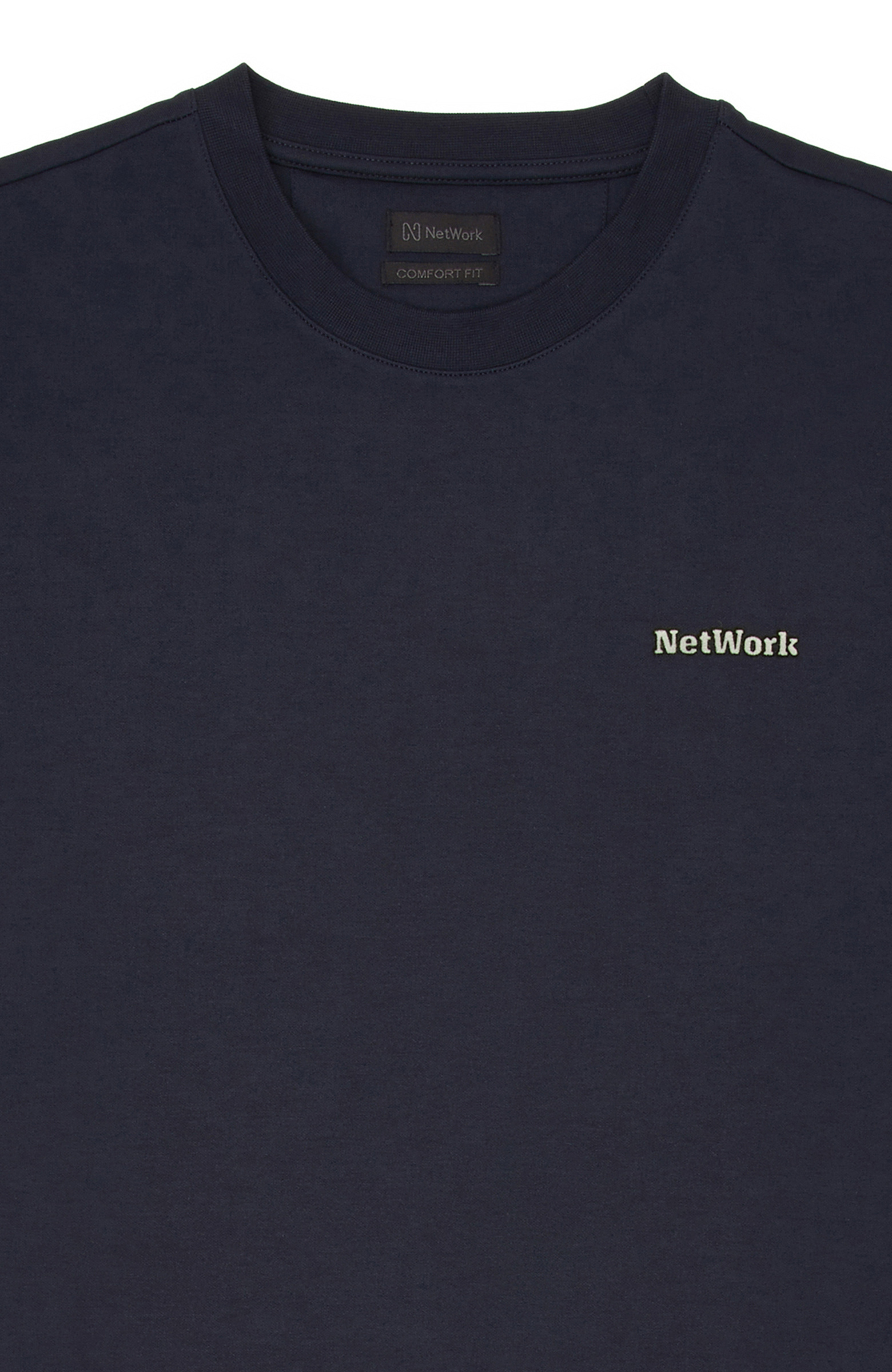 Navy Blue Embroidery Detailed T-shirt