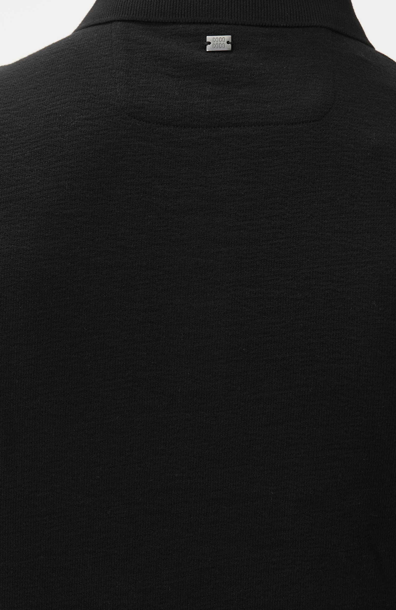 Siyah Jakarlı Polo Yaka T-shirt