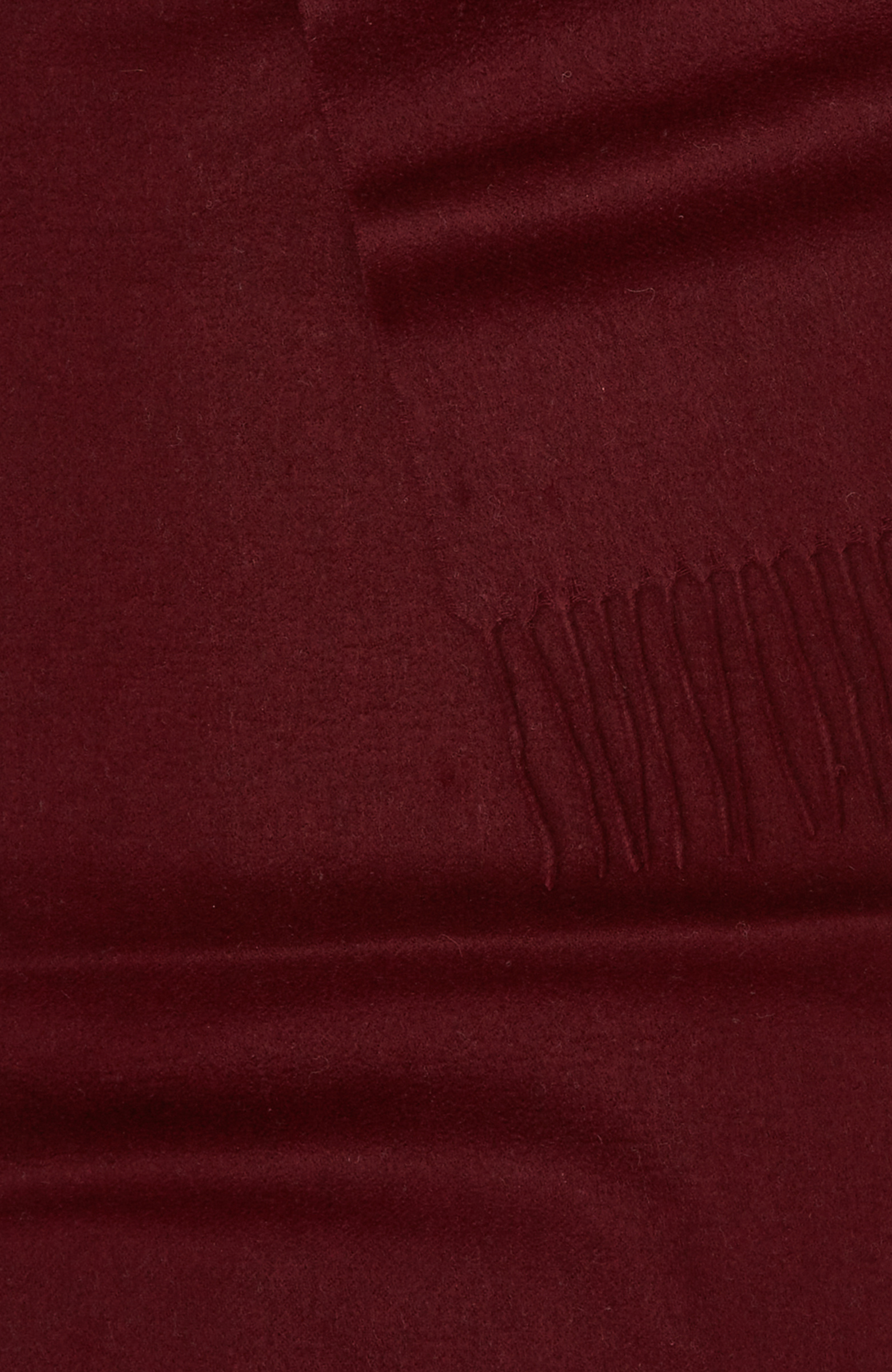 Burgundy Tasseled Men's Cashmere Scarf
