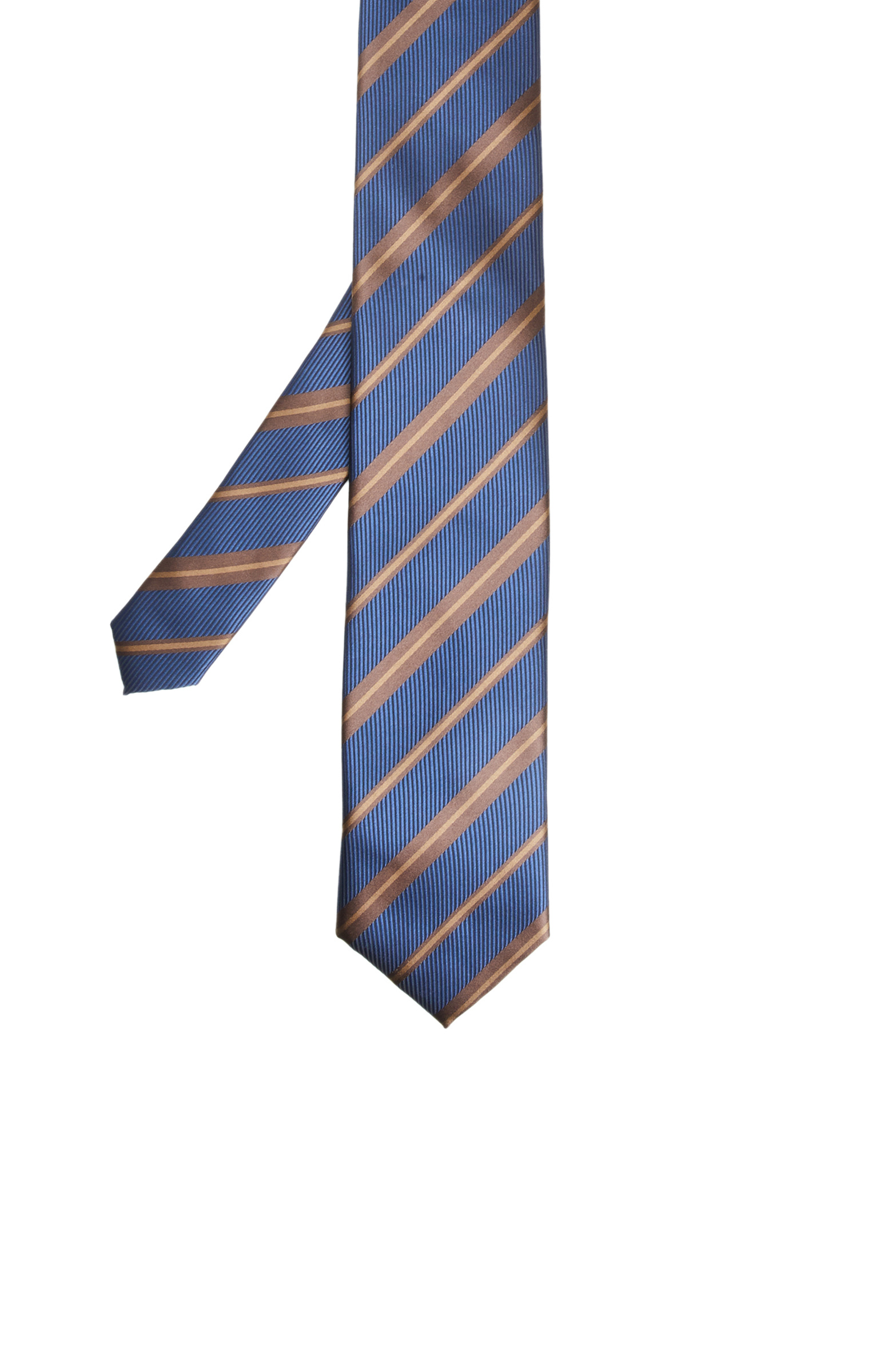 Lacivert Diagonal Çizgili Kravat