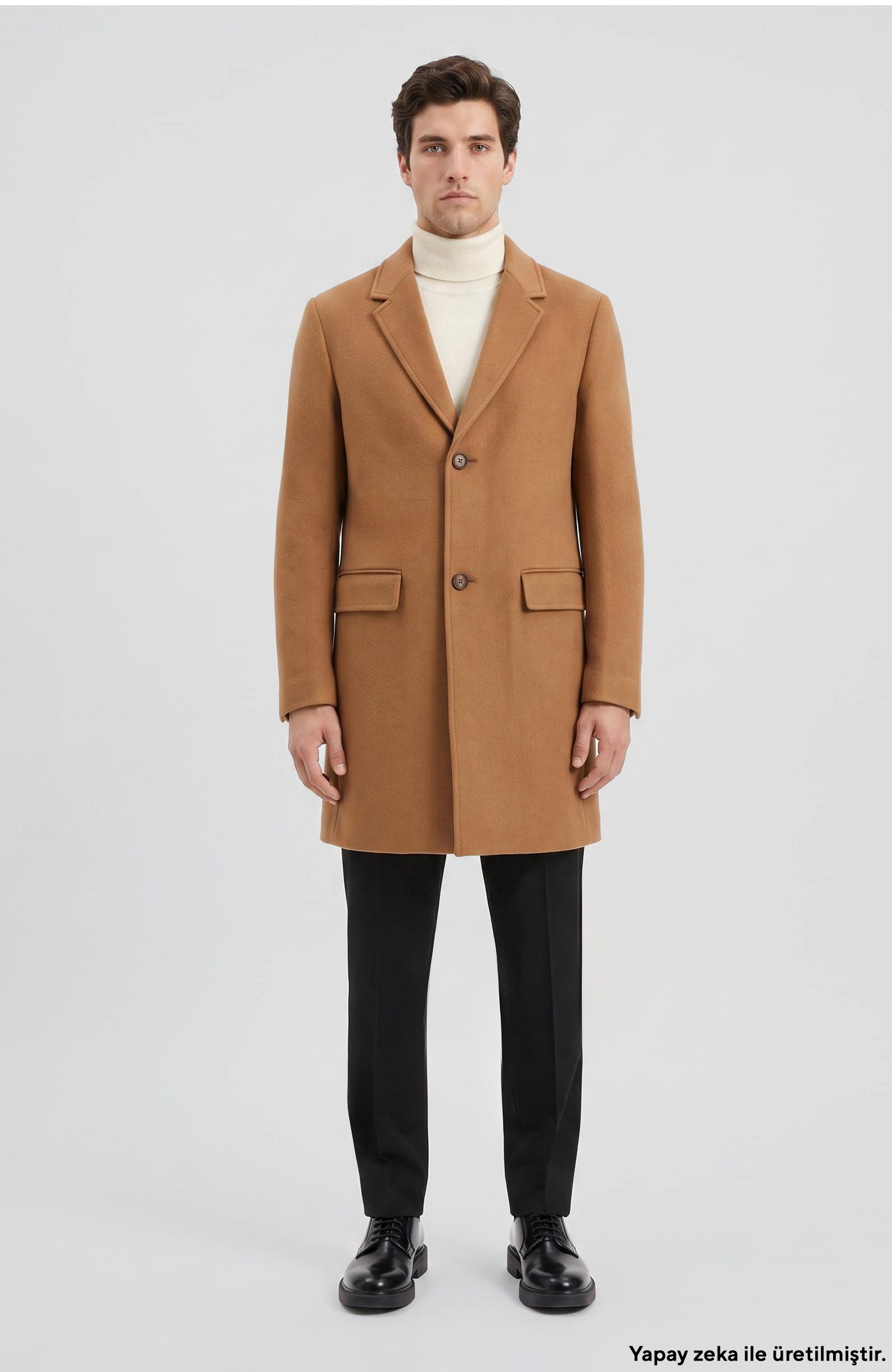 Limited Zegna Kumaşından Üretilmiş Yün Kaşmir Palto