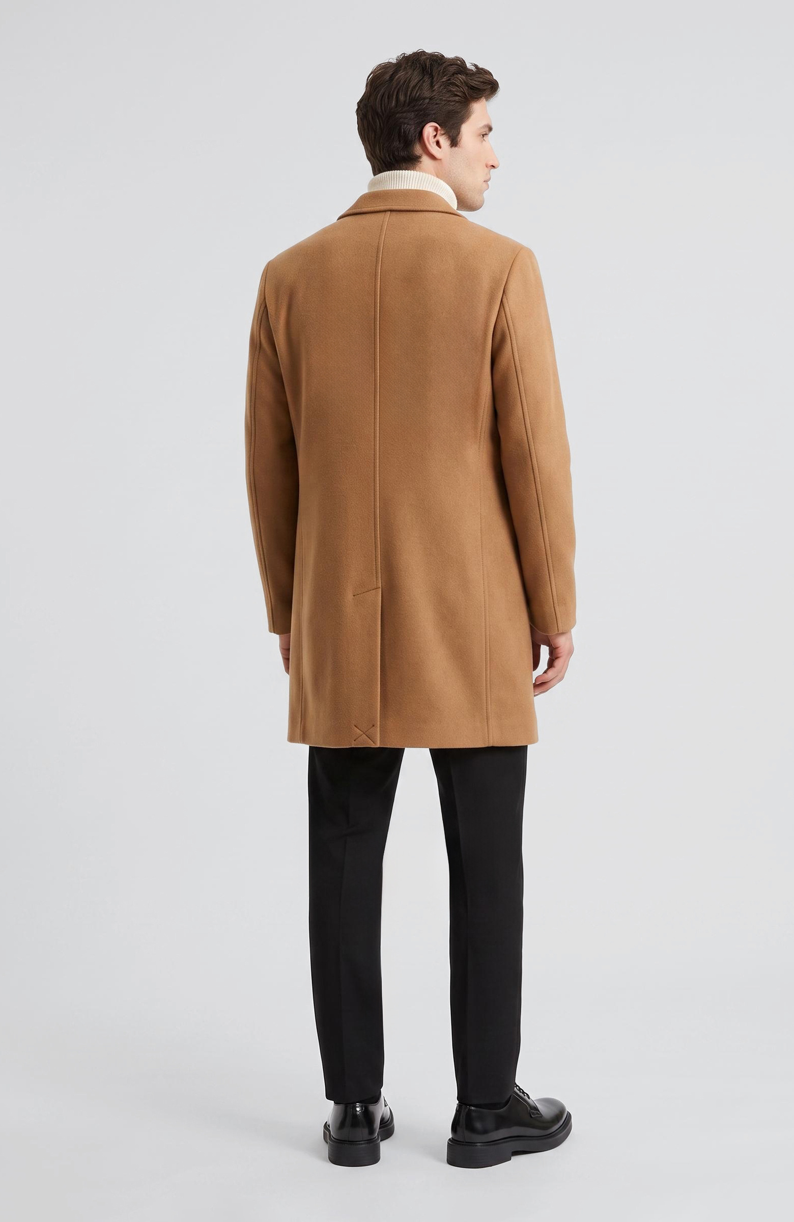 Limited Zegna Kumaşından Üretilmiş Yün Kaşmir Palto