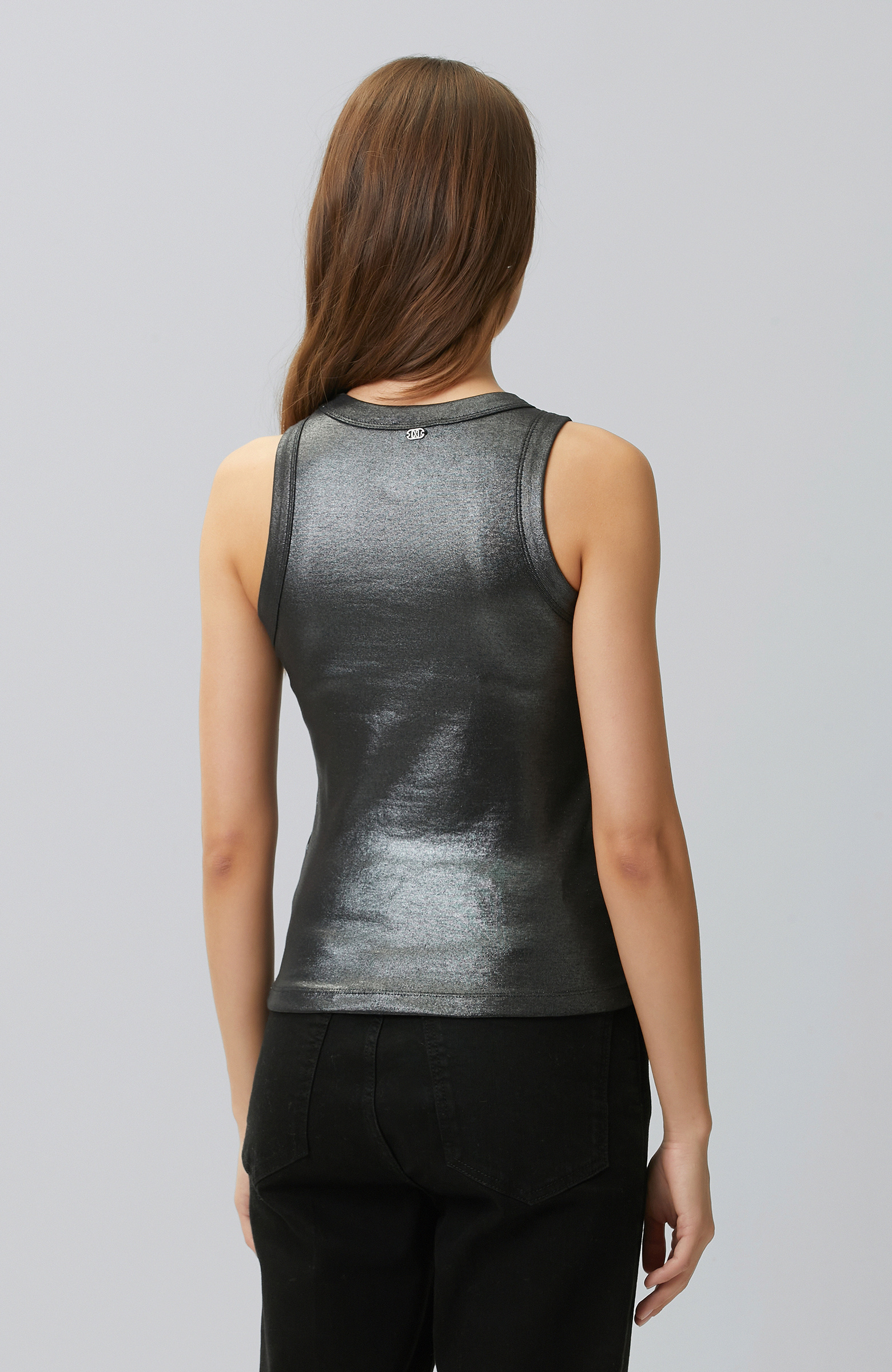 Black Leaf Knitted Undershirt