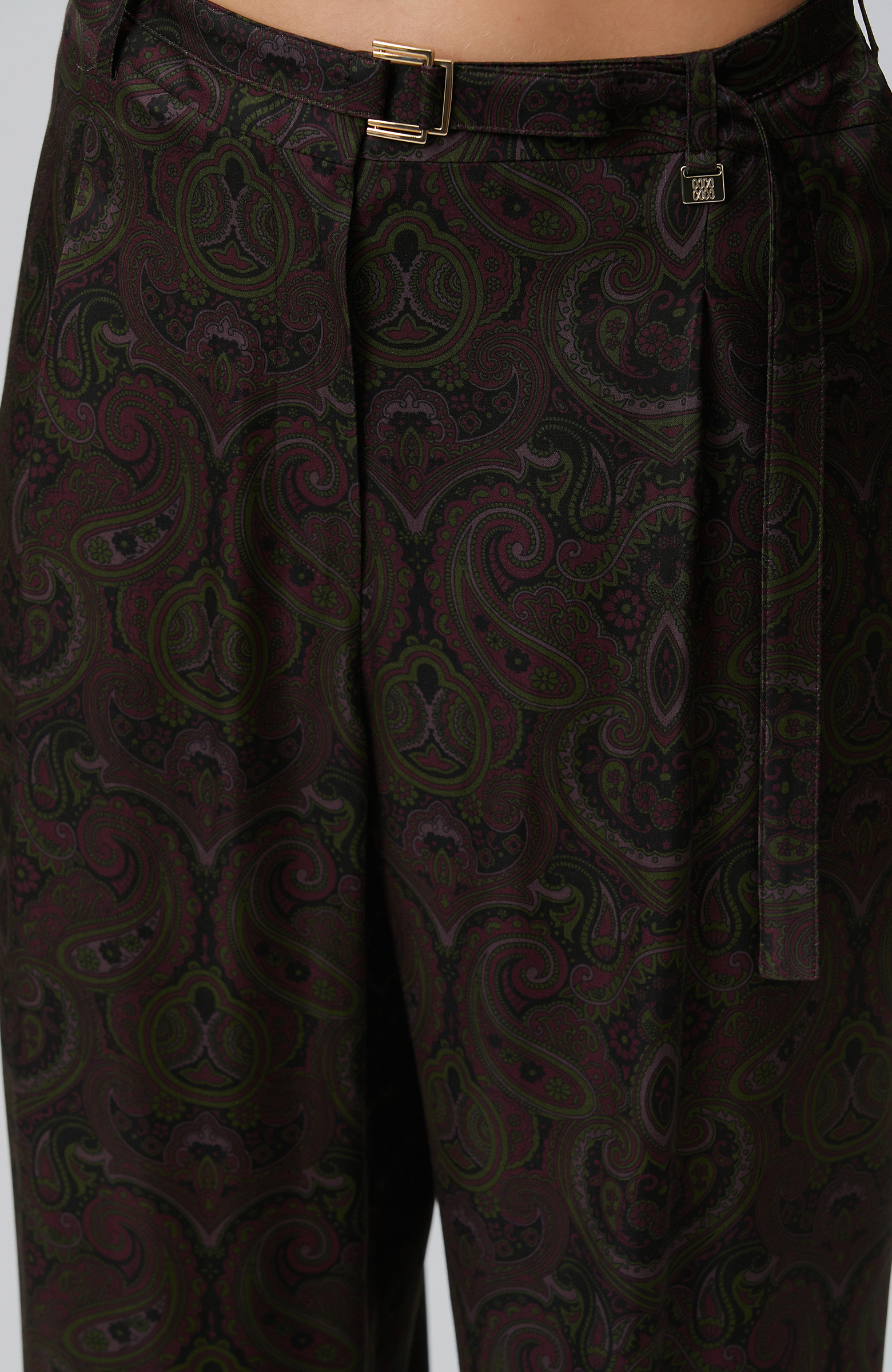 Mürdüm Desenli Pantolon