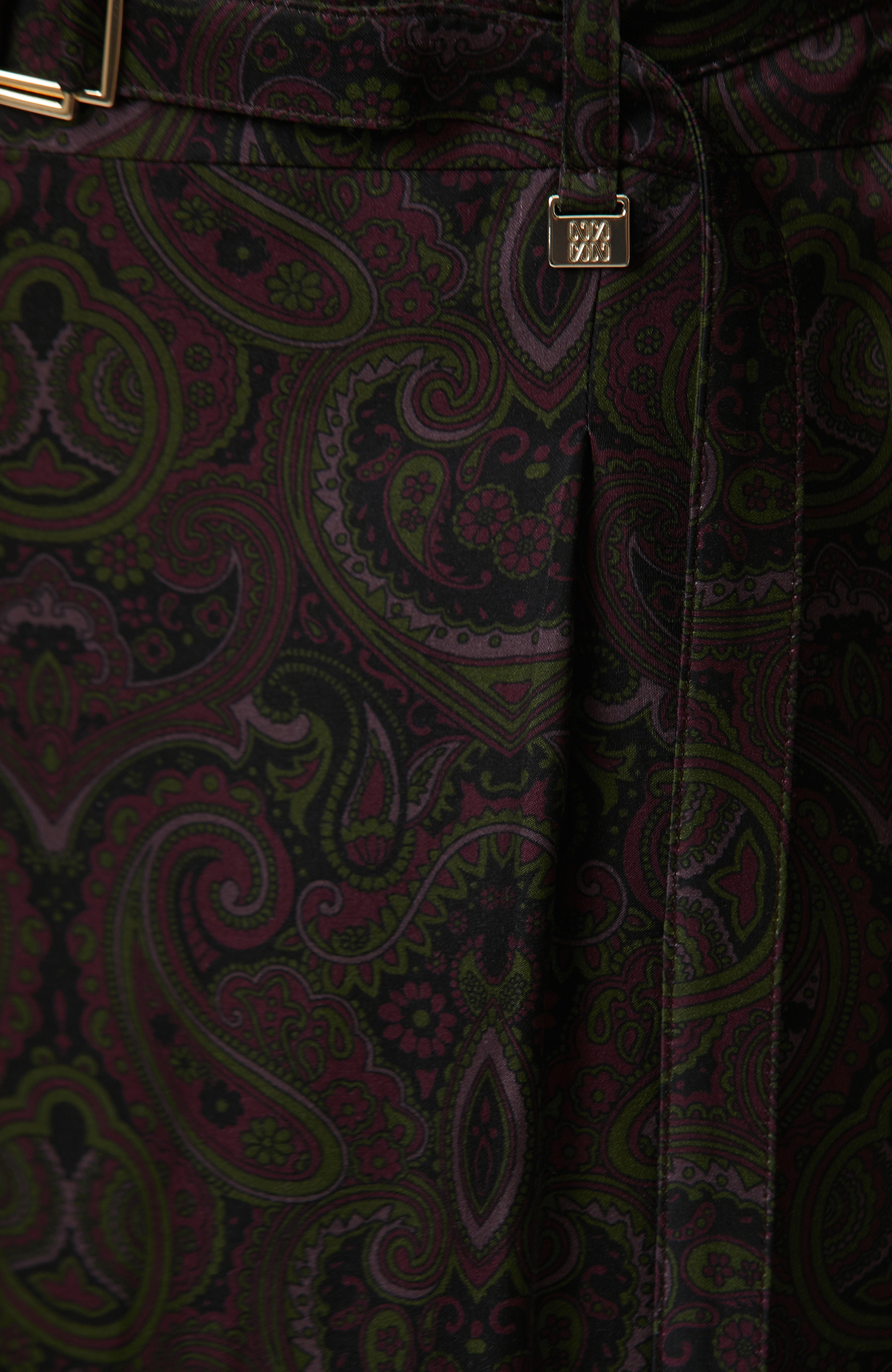 Mürdüm Desenli Pantolon