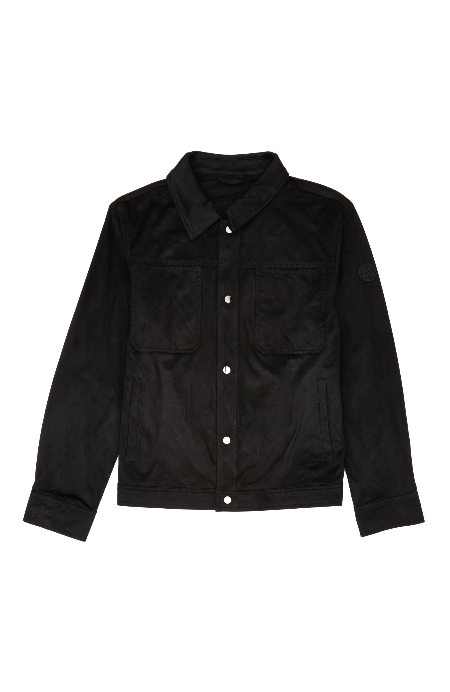 Siyah Slim Fit Yan Cep Detaylı Dış Gömlek