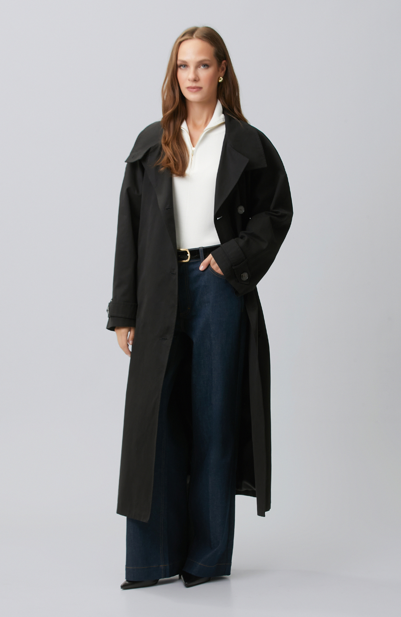 Ecru Loose Form Knitwear Sweater