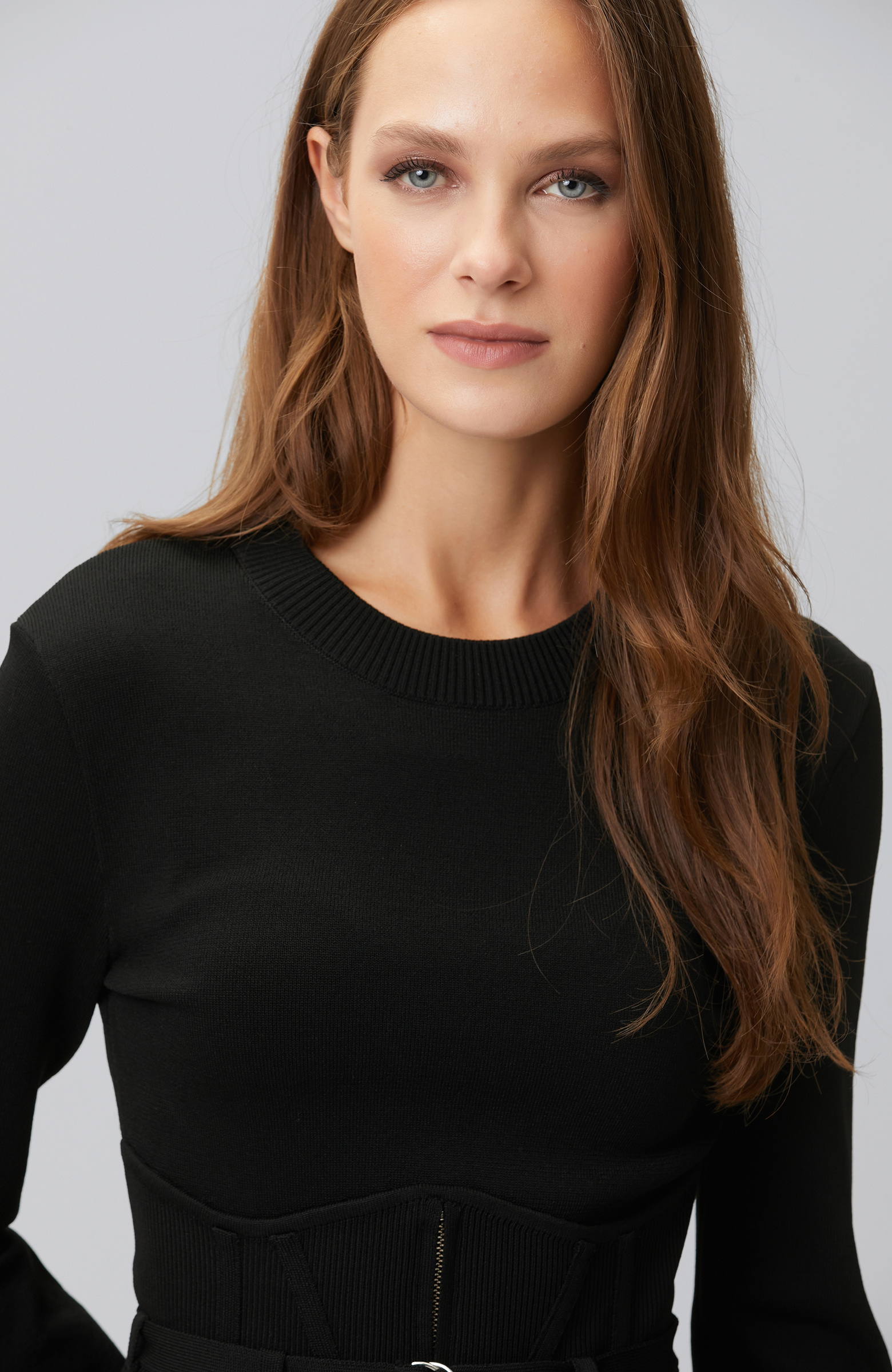 N-Tech Black Knitwear Sweater with Zipper Detail
