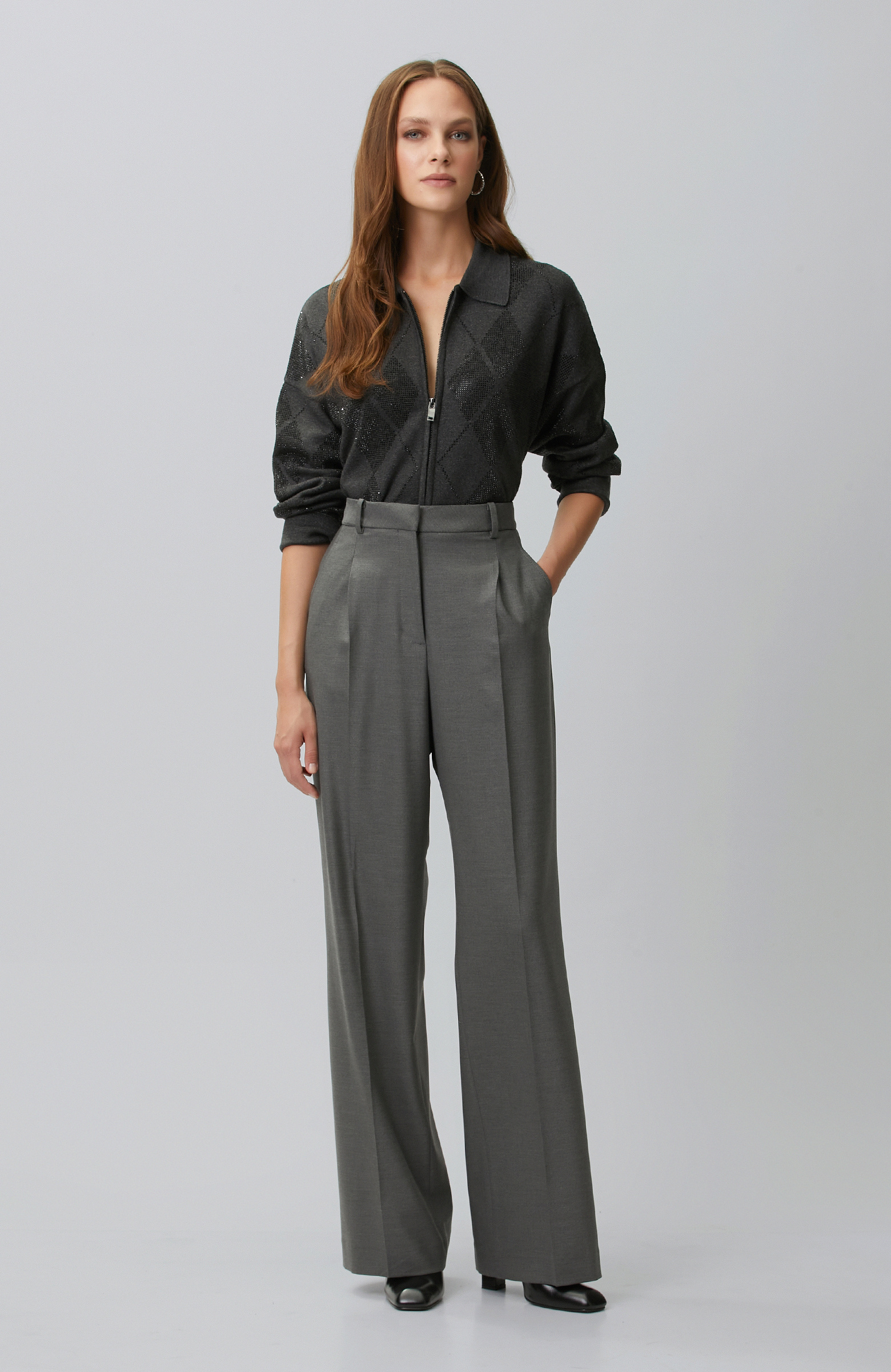 Anthracite Knitwear Jacket