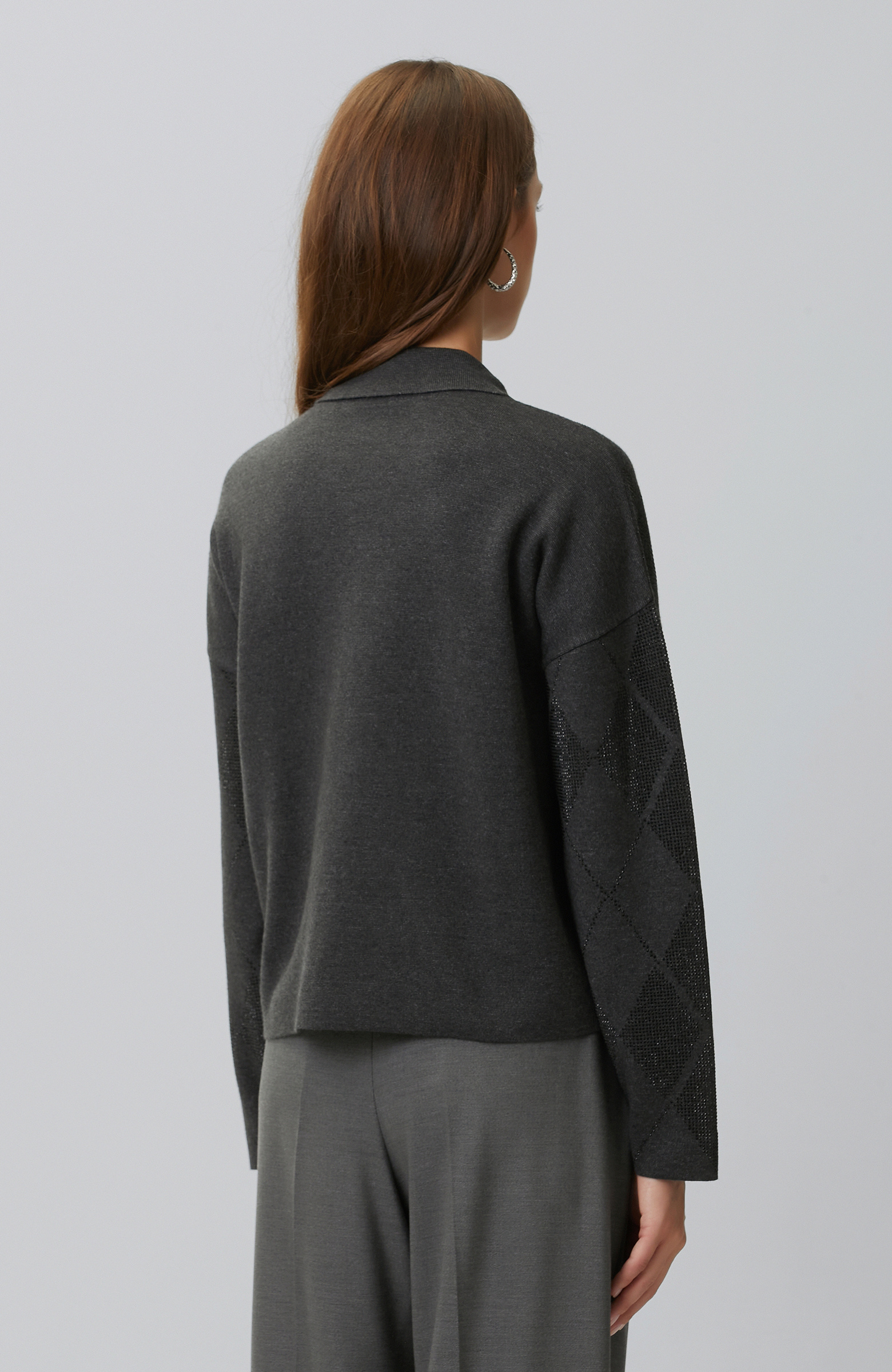 Anthracite Knitwear Jacket