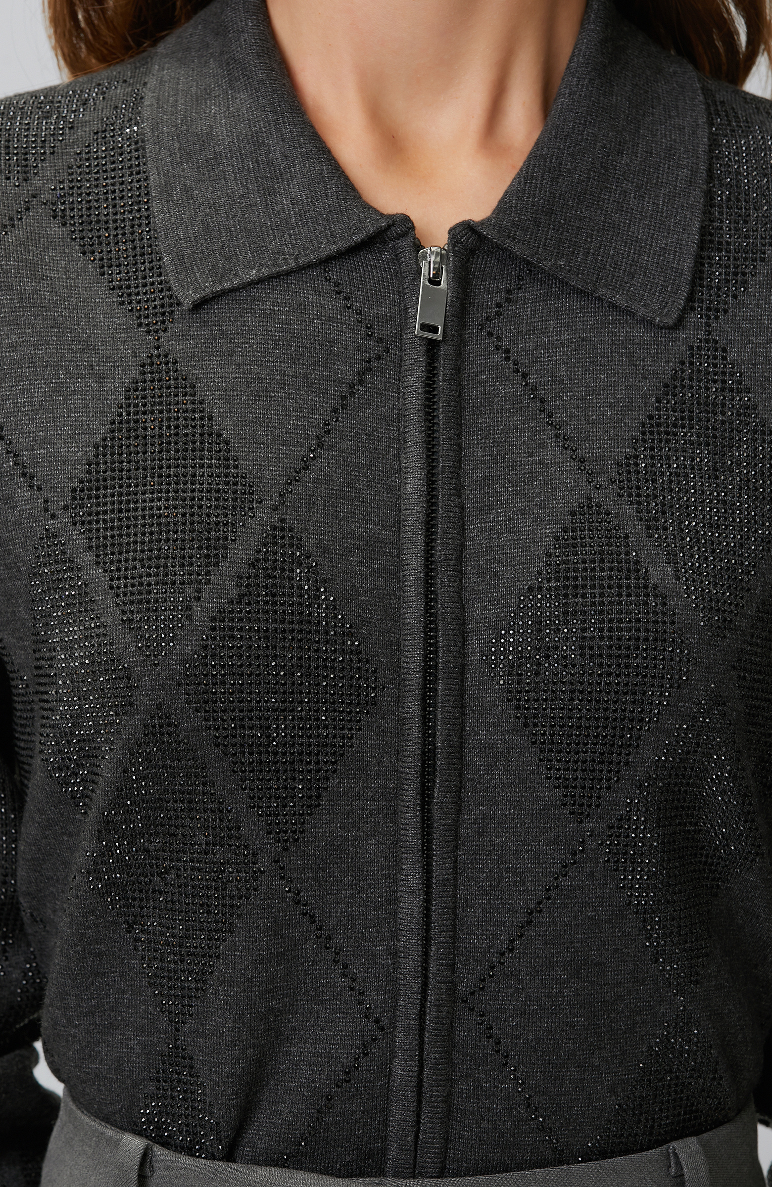 Anthracite Knitwear Jacket