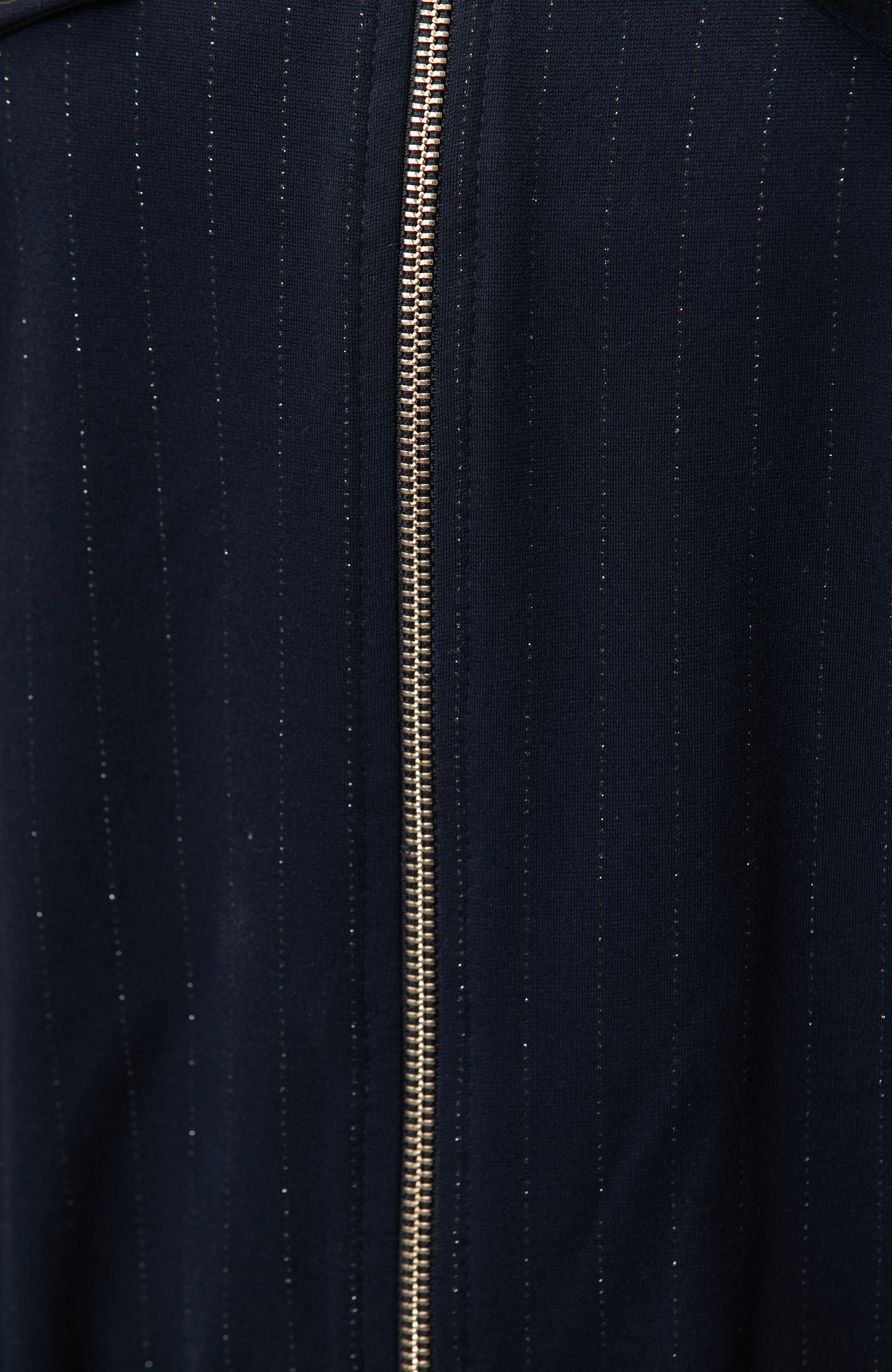 Navy Blue Striped Glitter Sweatshirt