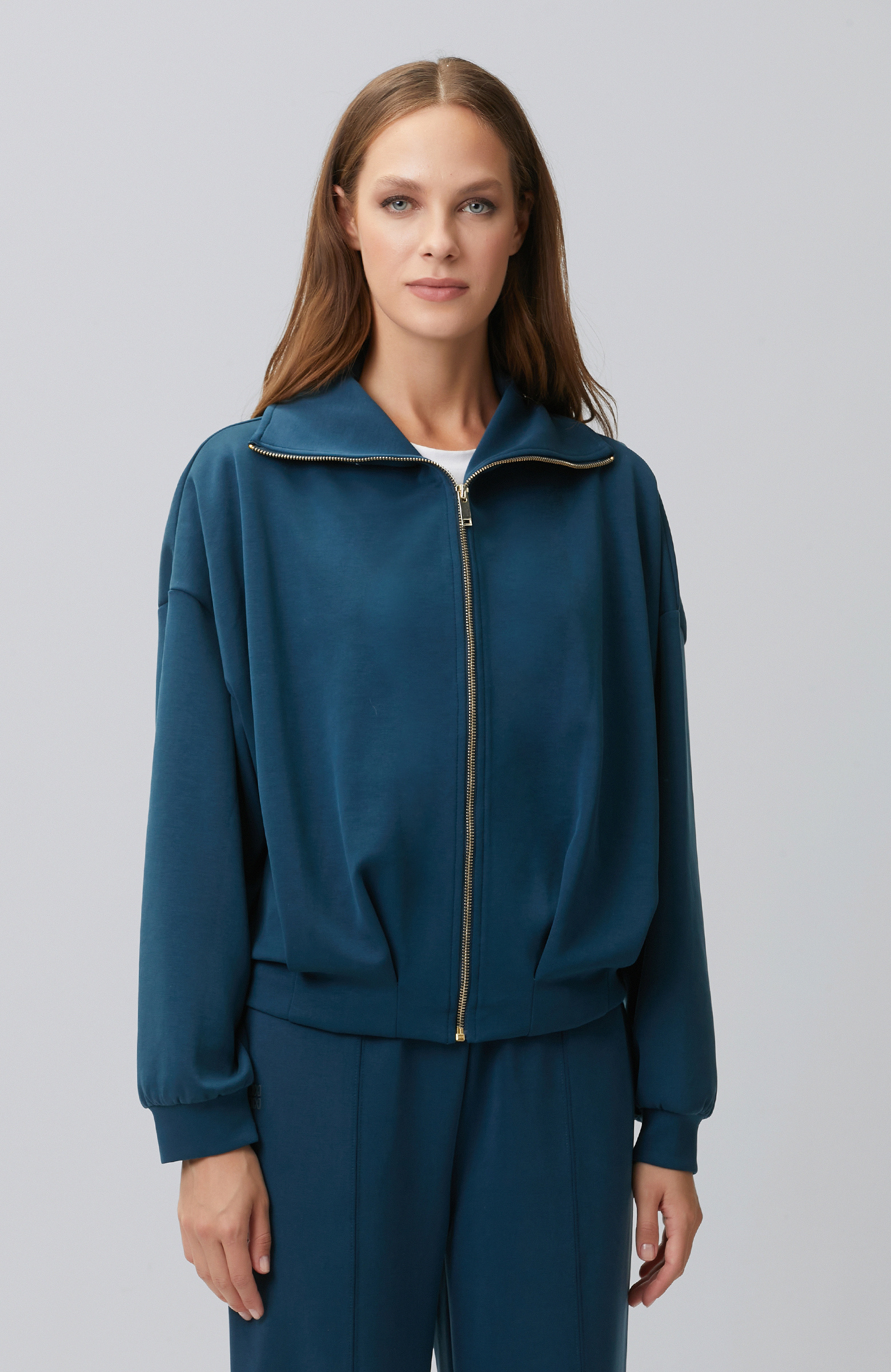 Petrol Modal Karışımlı Sweatshirt