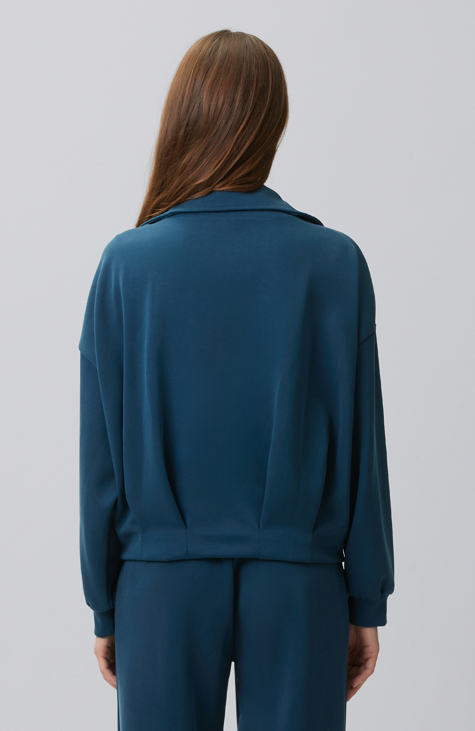 Petrol Modal Karışımlı Sweatshirt