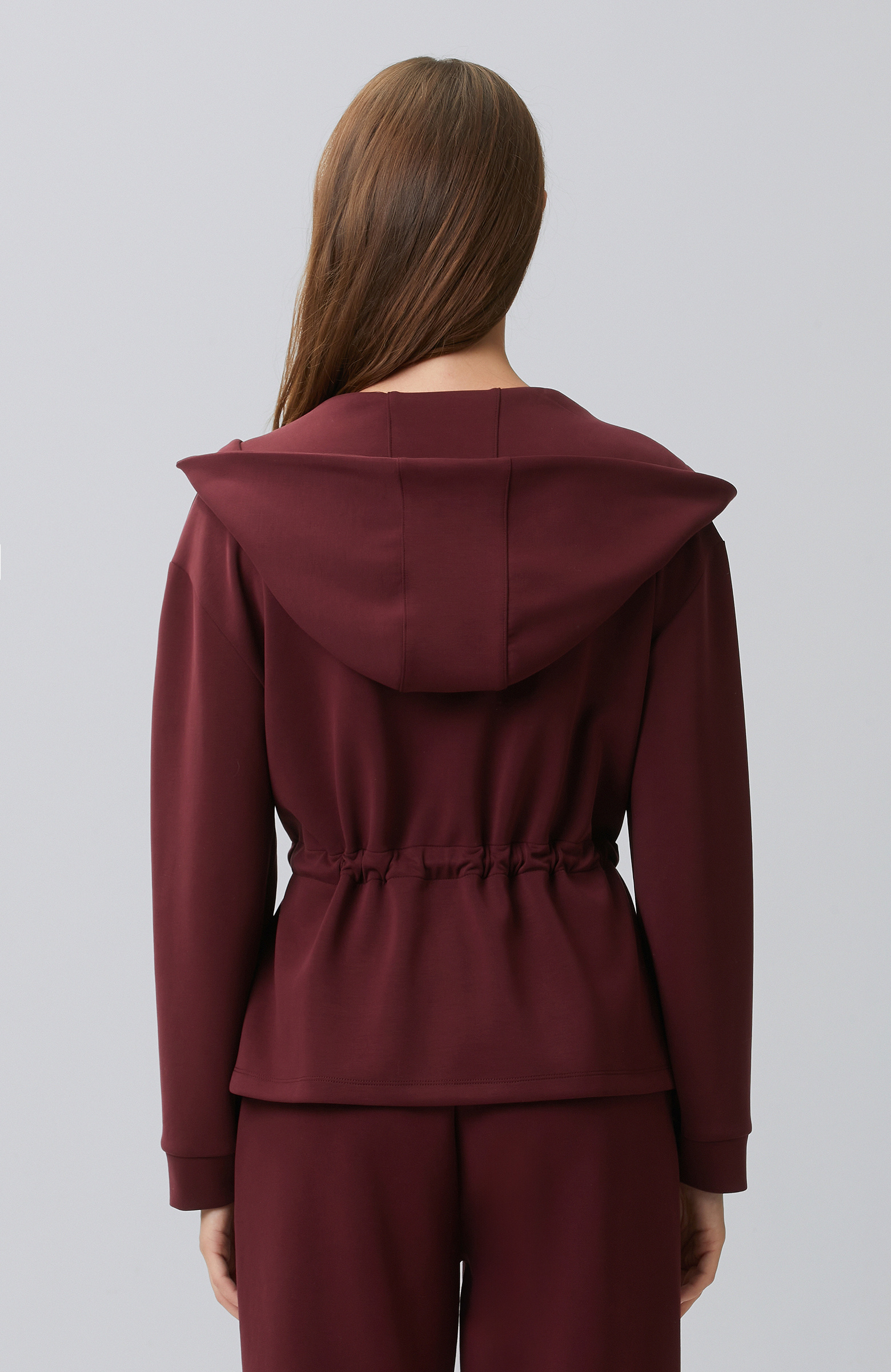 Bordo Modal Karışımlı Sweatshirt