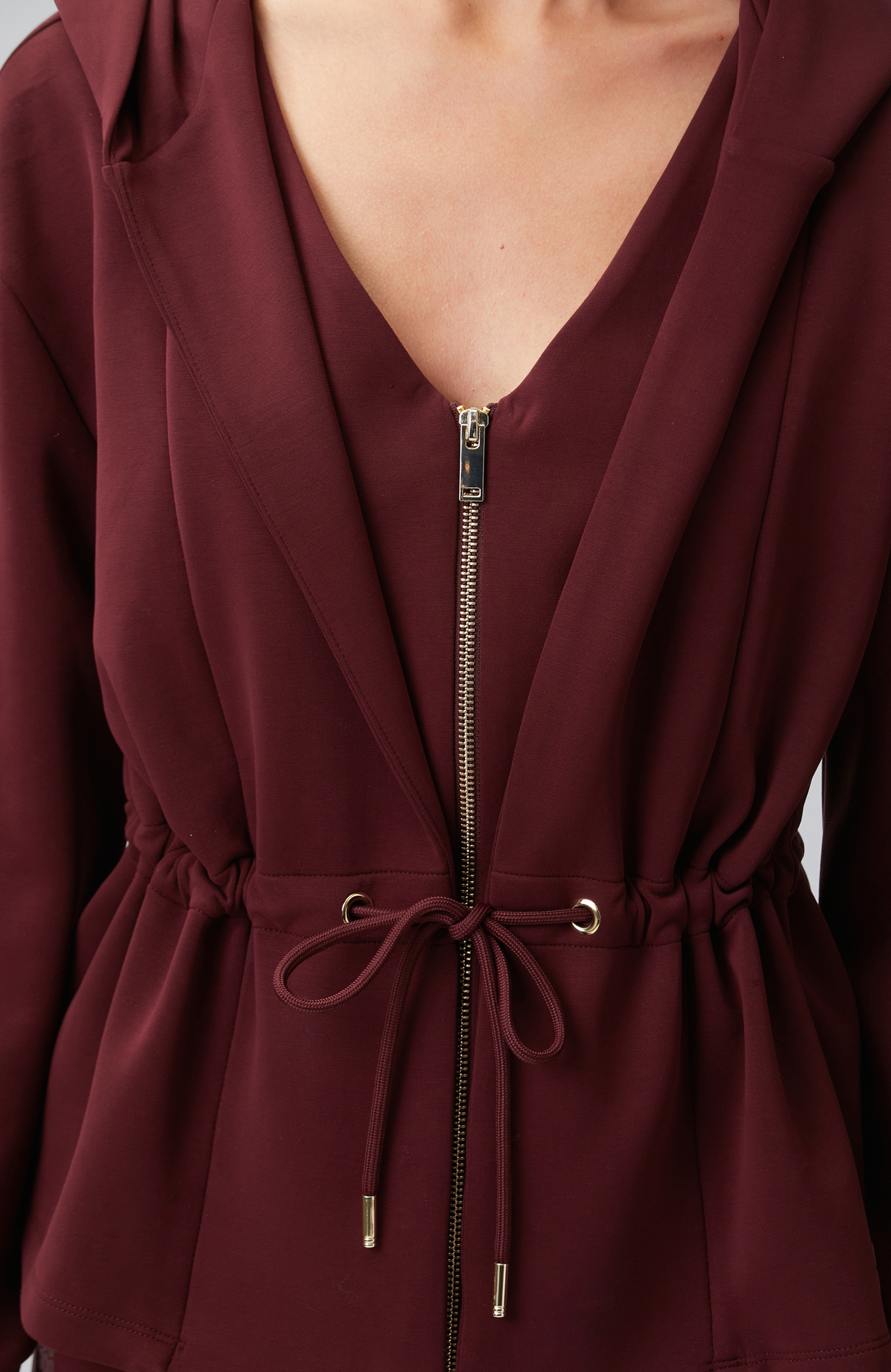 Bordo Modal Karışımlı Sweatshirt