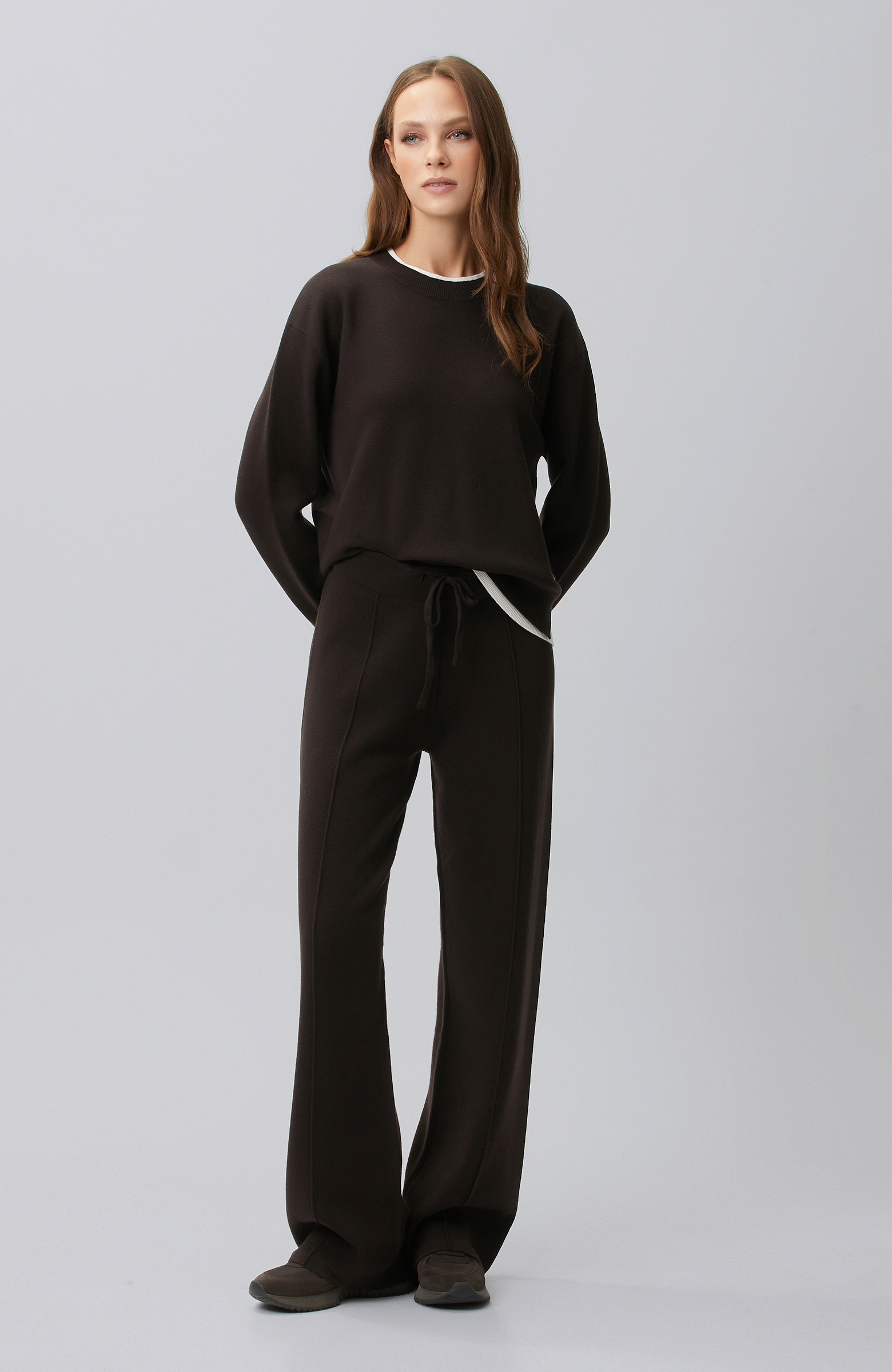 Bitter Brown Knitwear Sweatpants