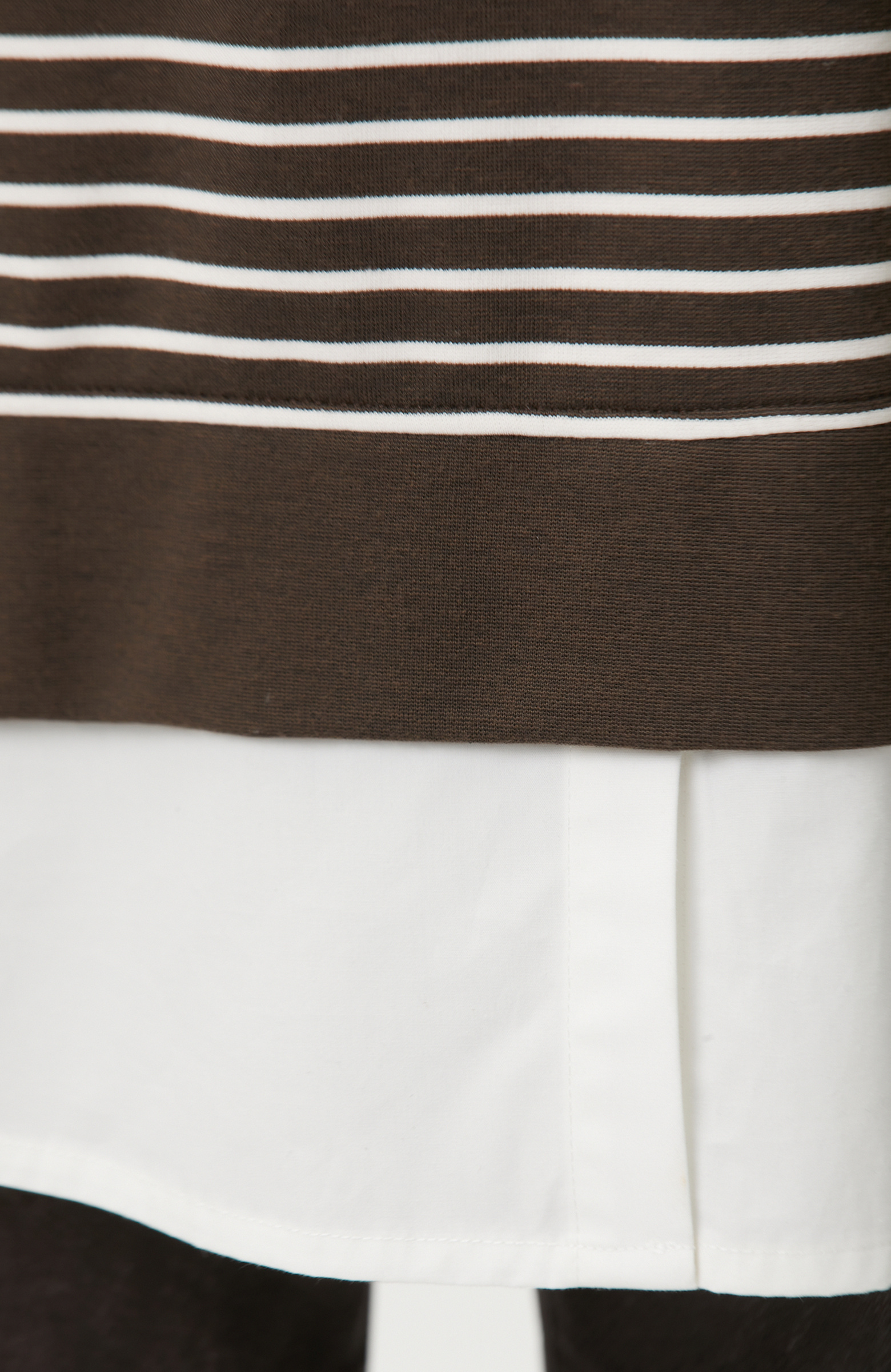 Bitter Brown Ecru Woven Garnish Sweatshirt