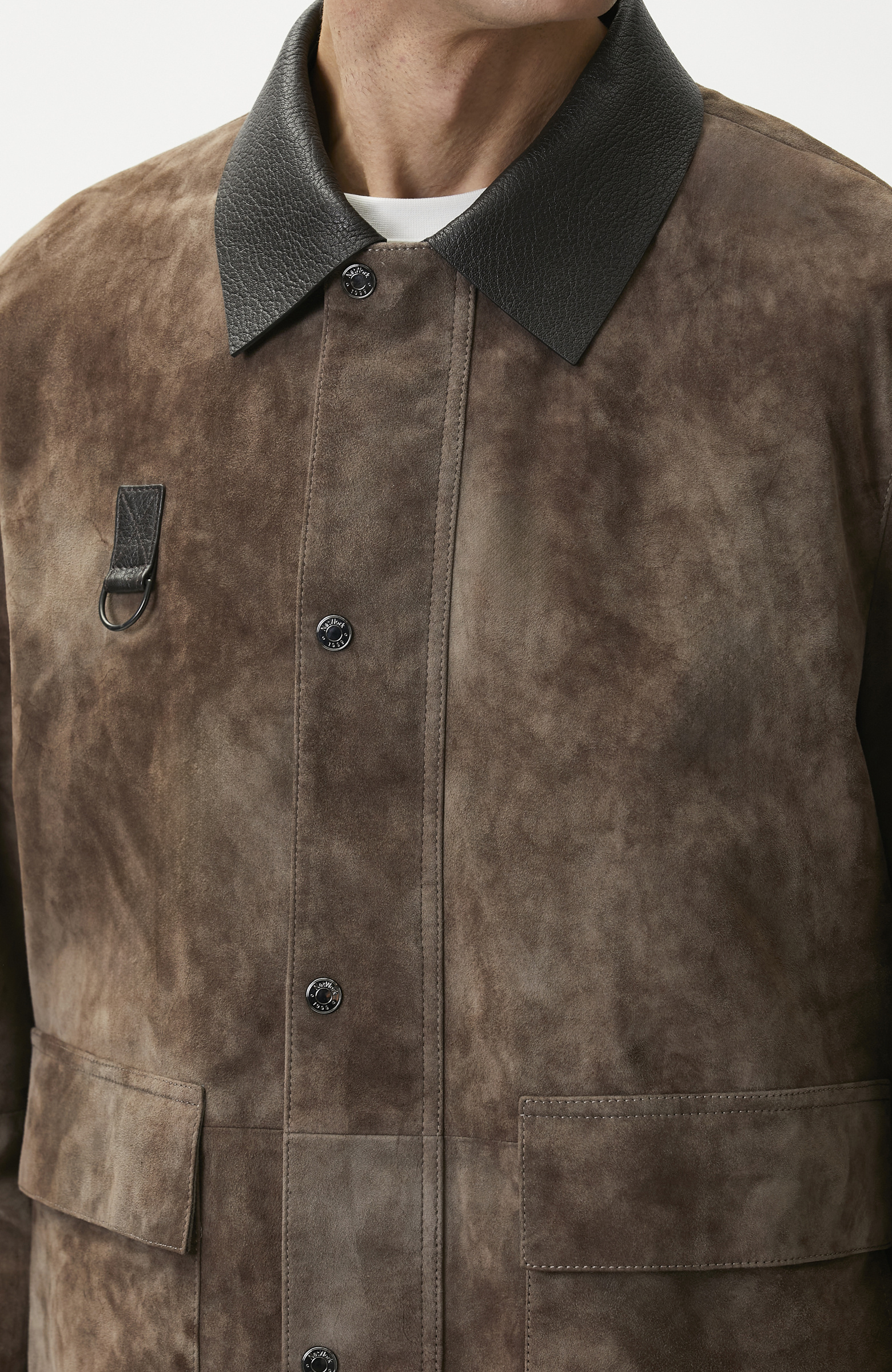 Limited Vizon Batik Desenli Deri Mont