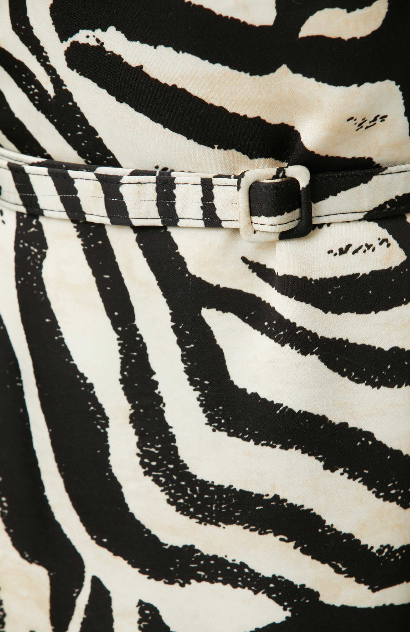 Siyah Animal Desenli Mini Elbise