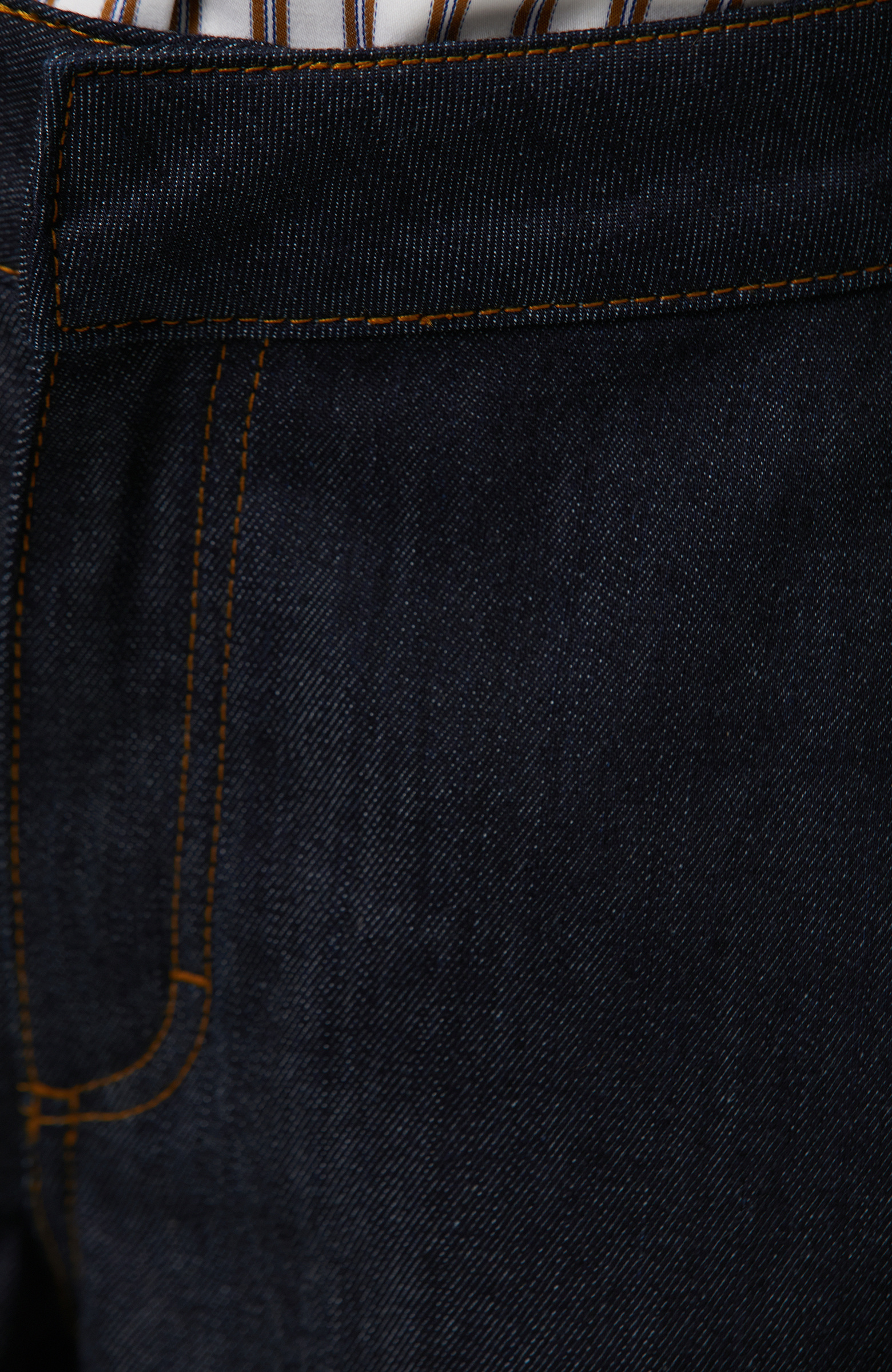 Koyu Indigo Mavi Flare Denim Pantolon