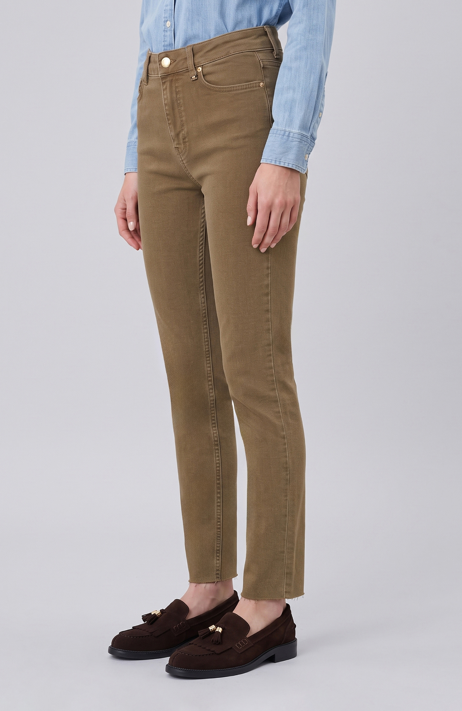Bej Denim Pantolon