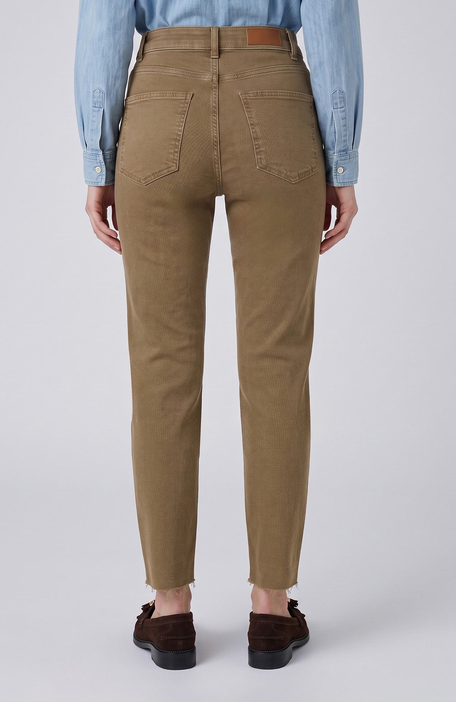Bej Denim Pantolon