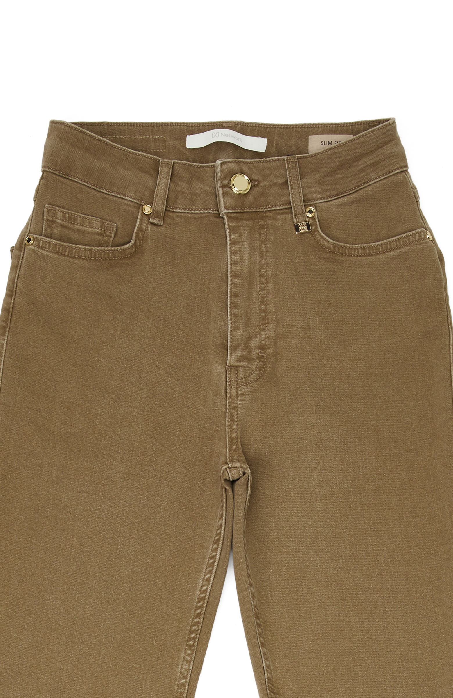 Bej Denim Pantolon