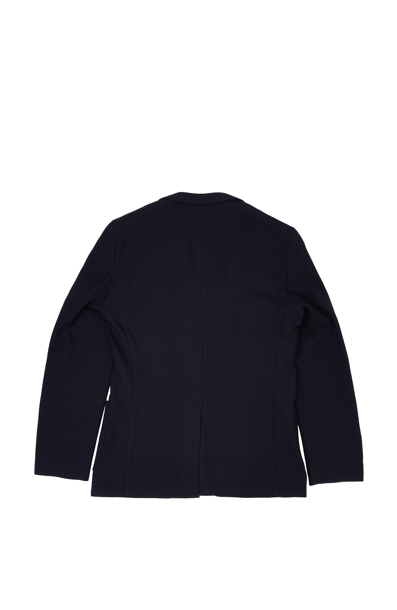Slim Fit Lacivert Diyagonal Desen Yün Mix Ceket