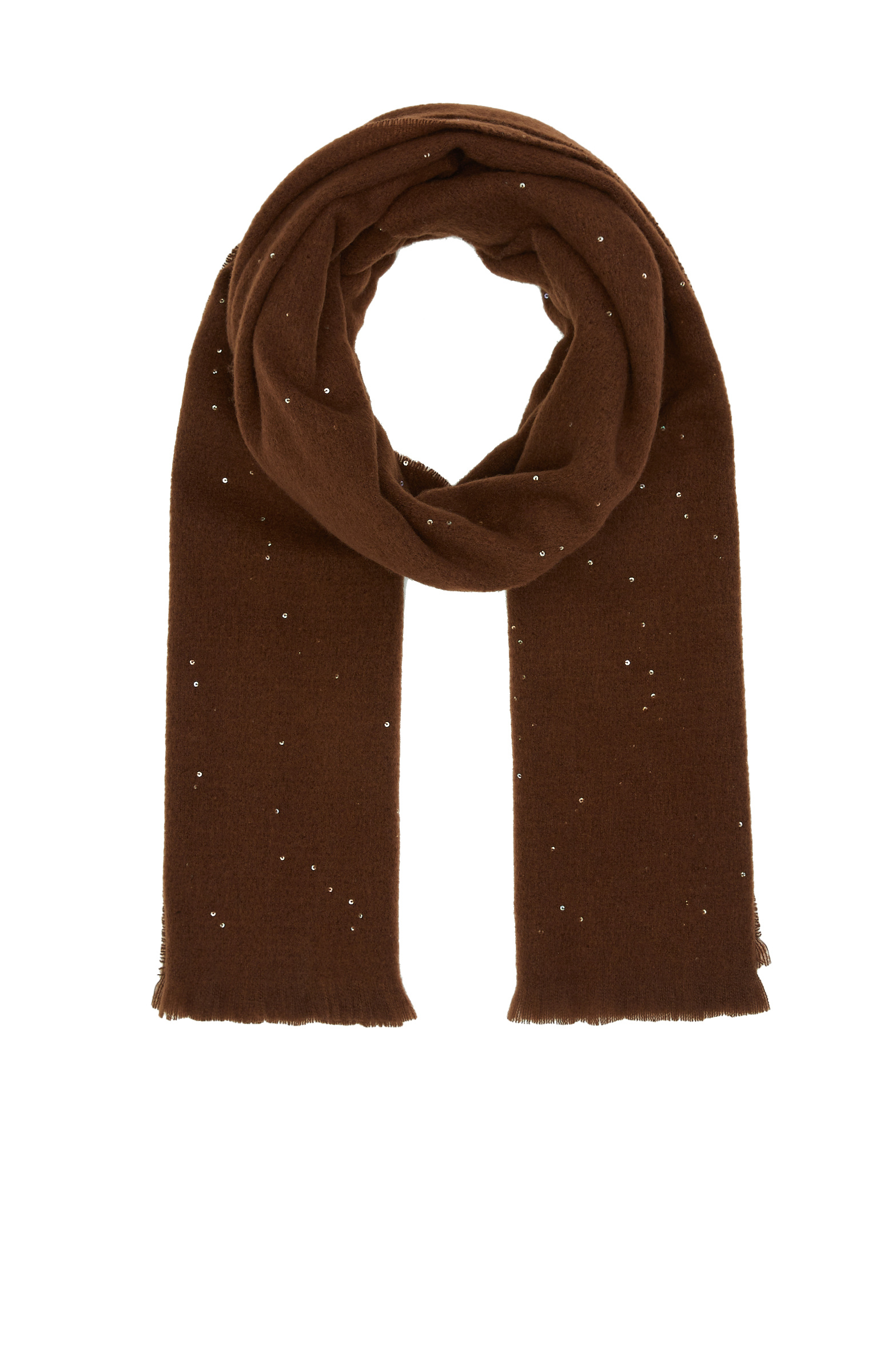Women's Shawl with Brown Lurex