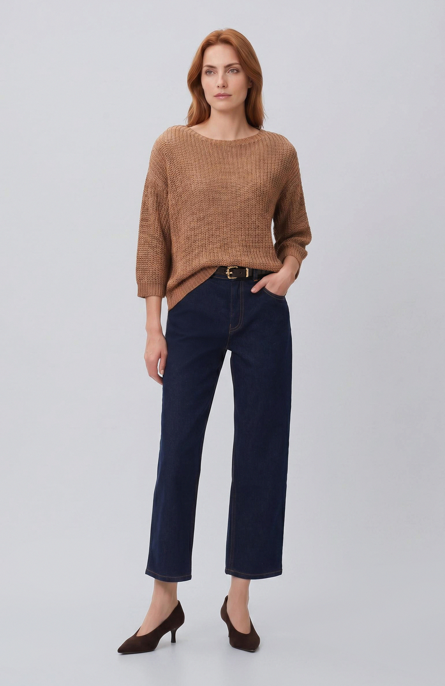 Indigo Mom Fit Denim Pantolon