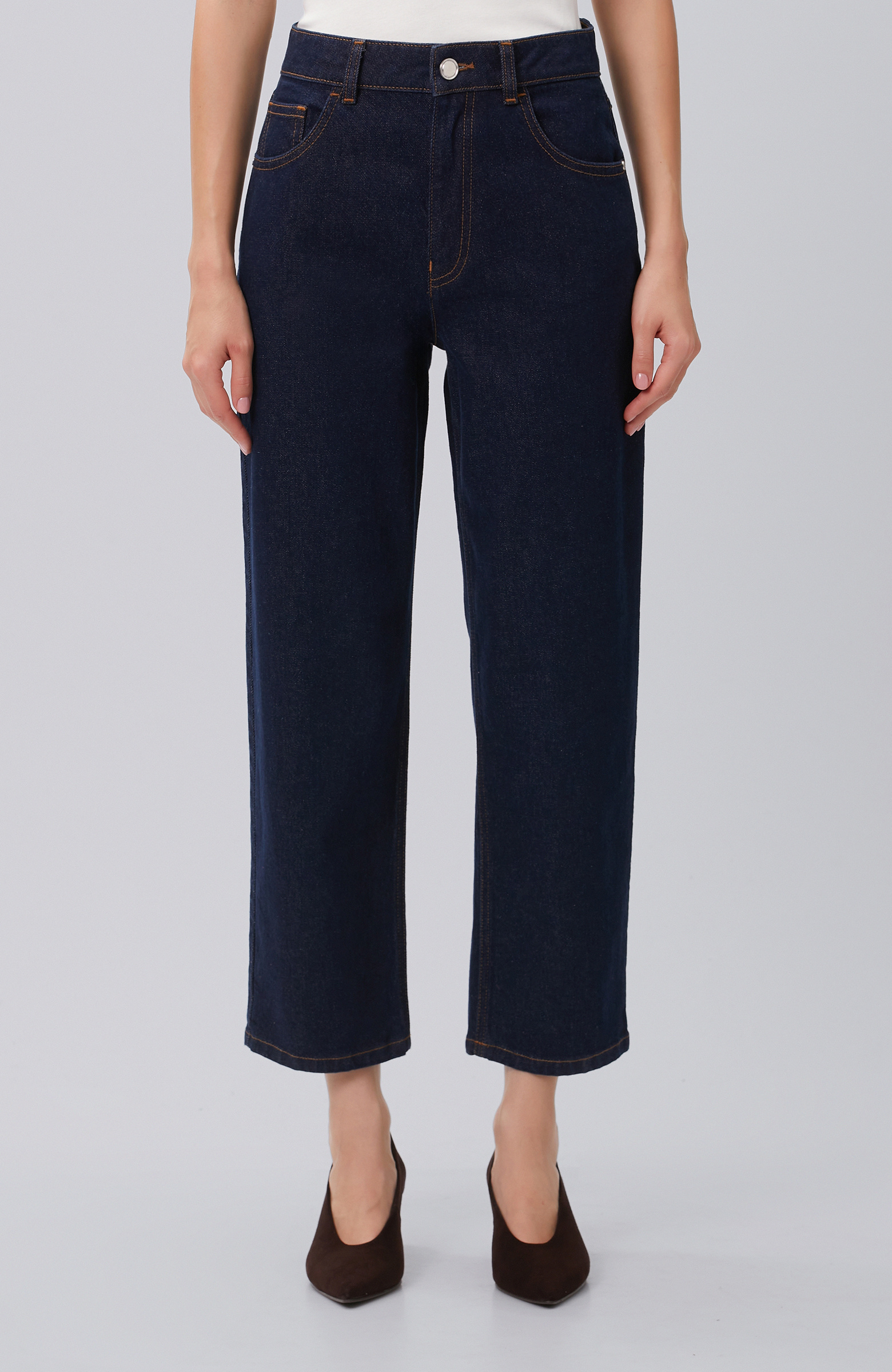 Indigo Mom Fit Denim Pantolon