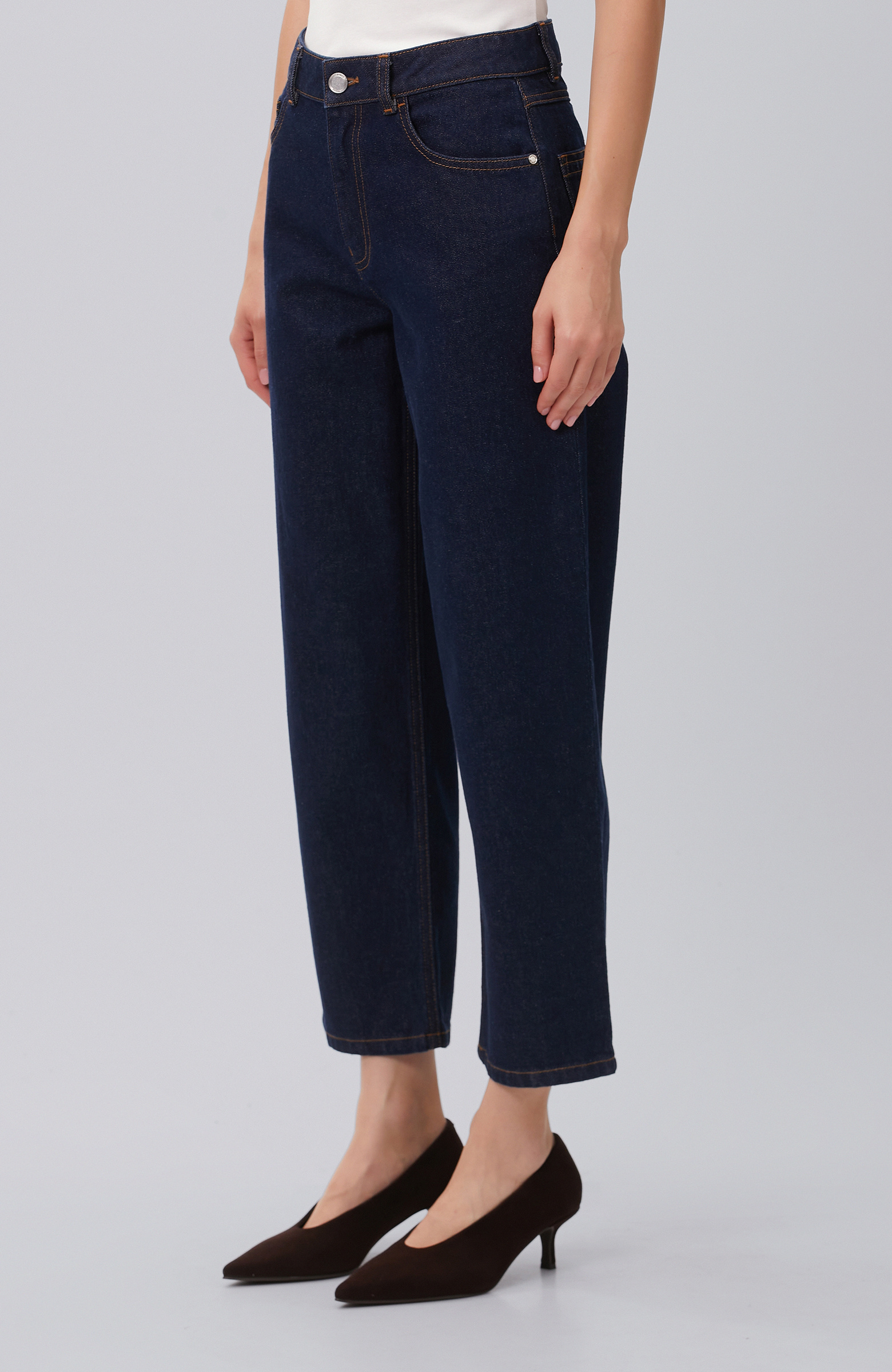Indigo Mom Fit Denim Pantolon