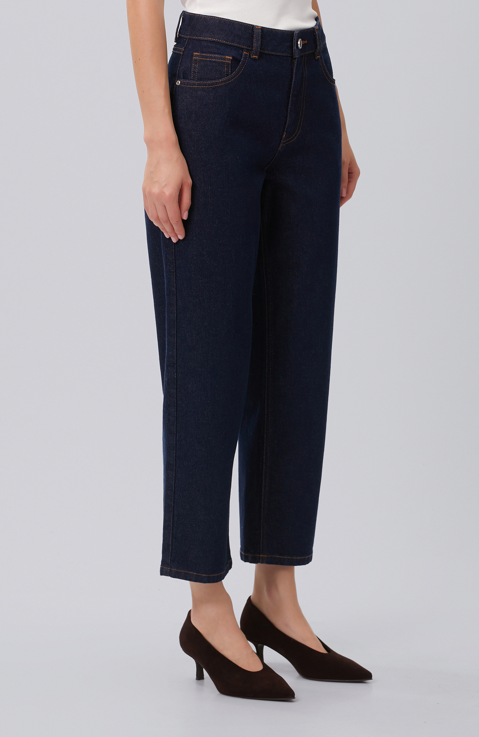 Indigo Mom Fit Denim Pantolon