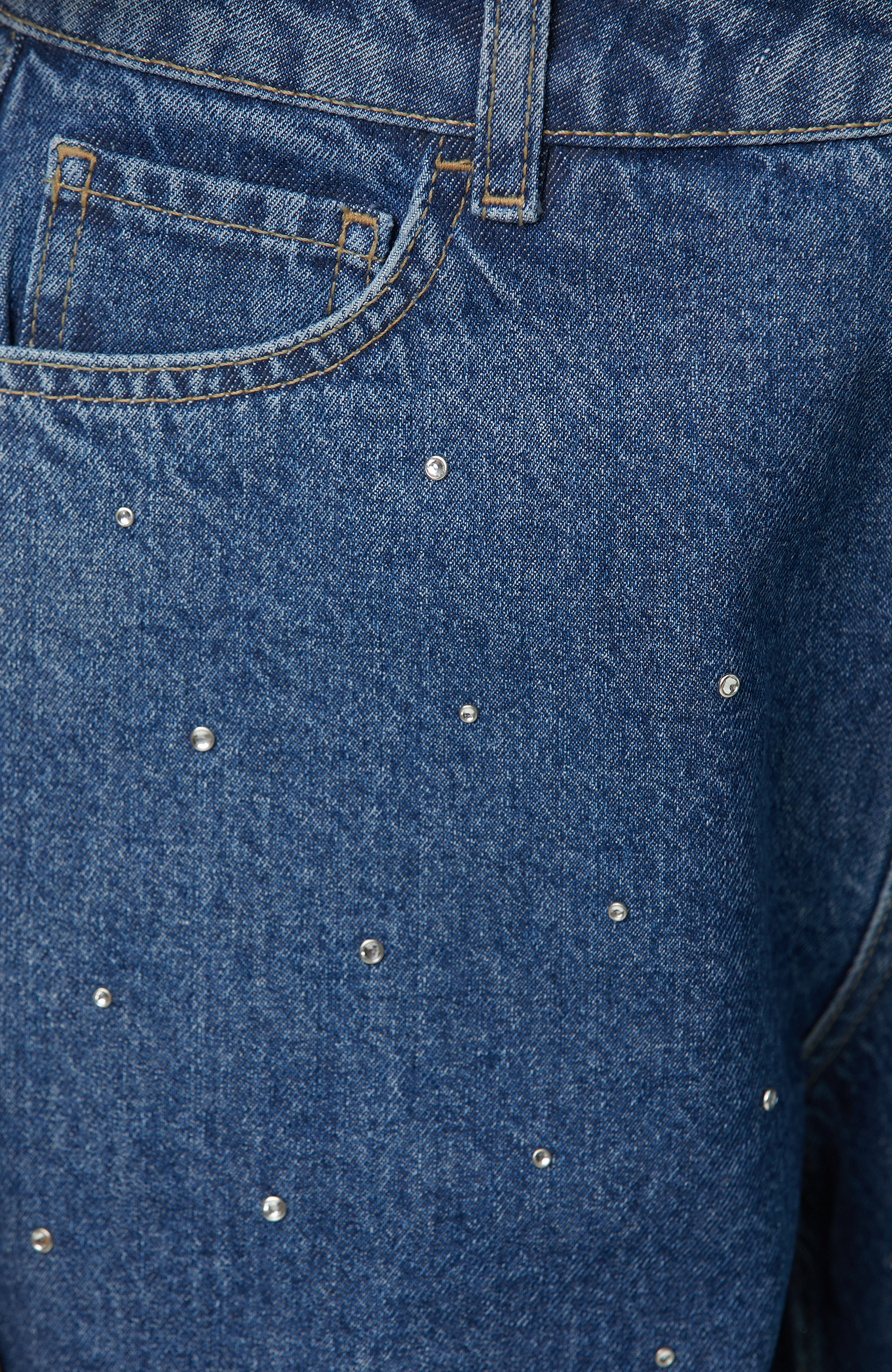 İndigo Barrel Fit Denim Pantolon