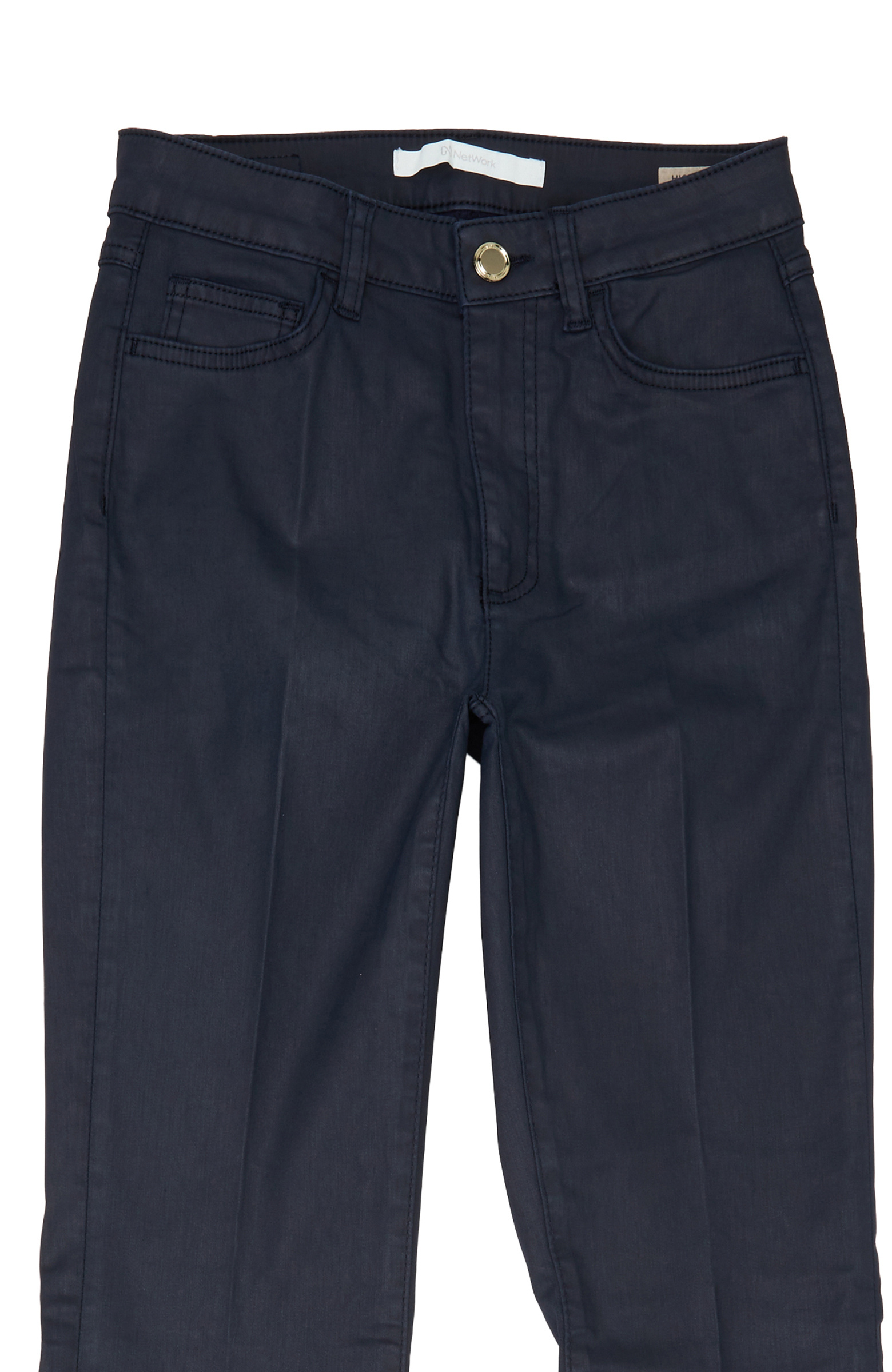 Koyu Lacivert Kaplamalı Flare Kalıp Denim Pantolon