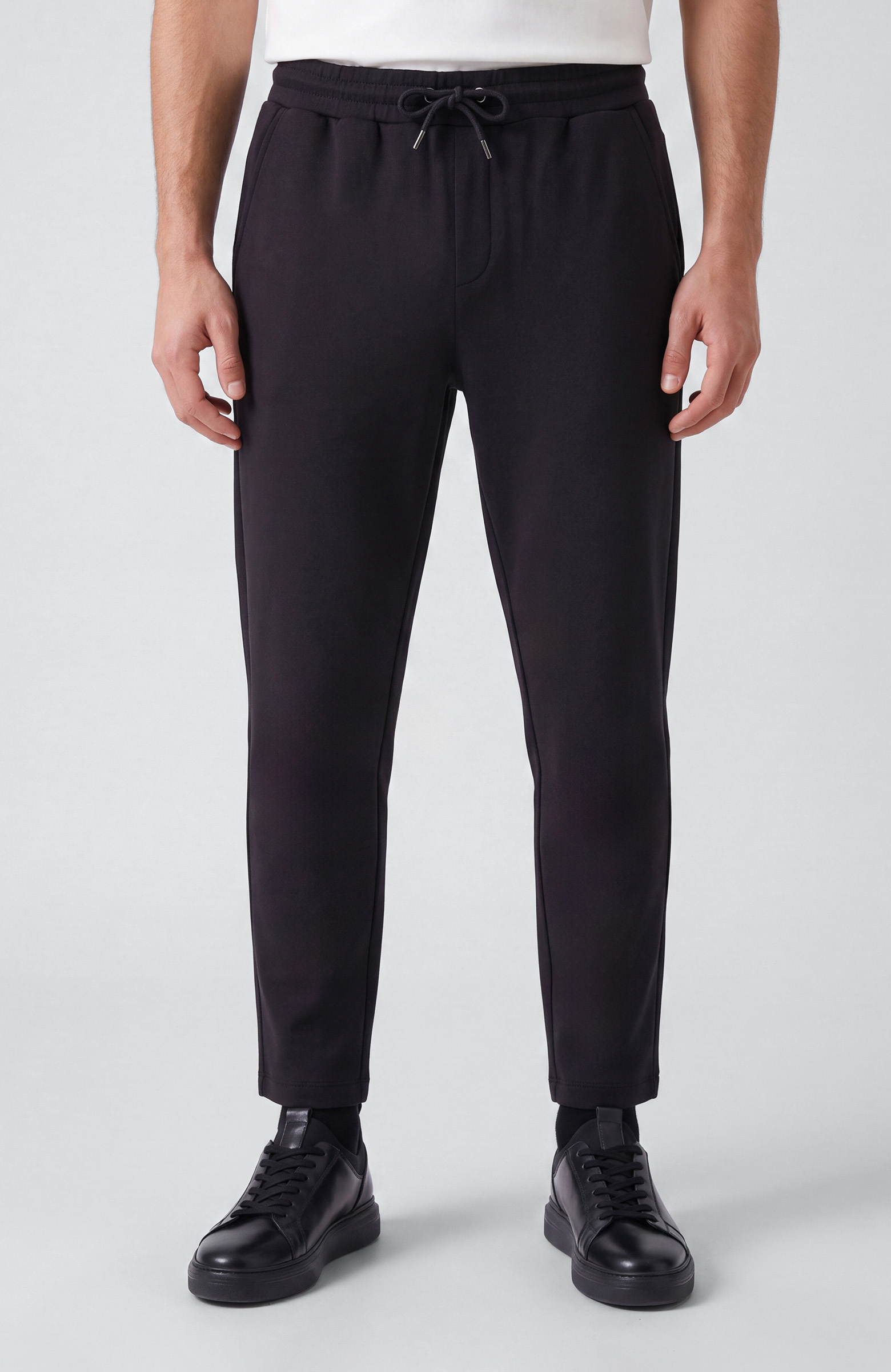 Slim Fit Siyah Yandan Cepli Cupra Eşofman Altı