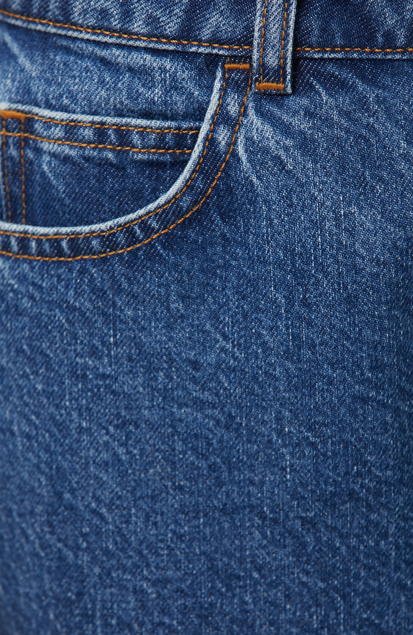 İndigo Wide Straight Denim Pantolon