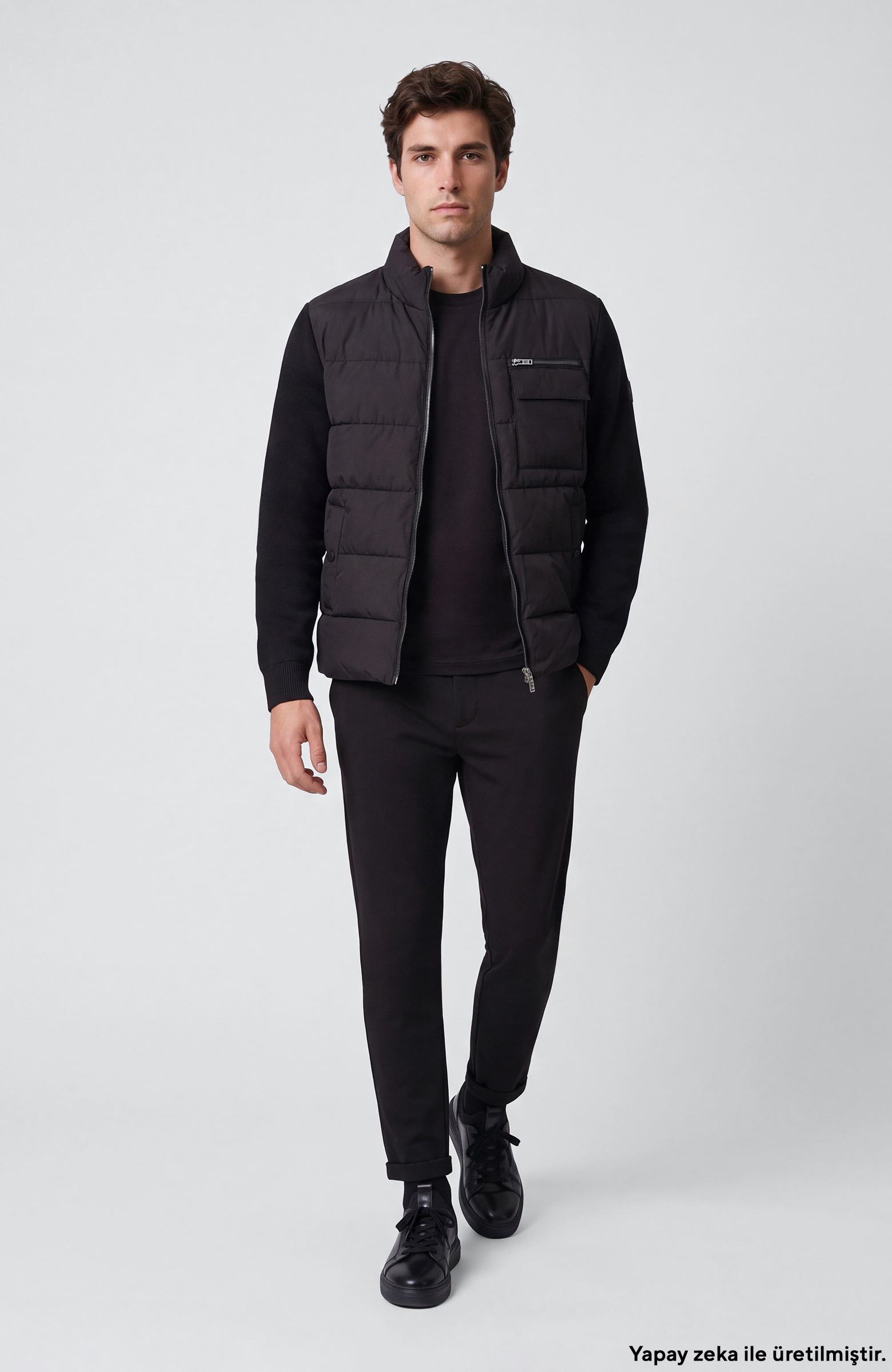 Siyah Jogger Örme Pantolon