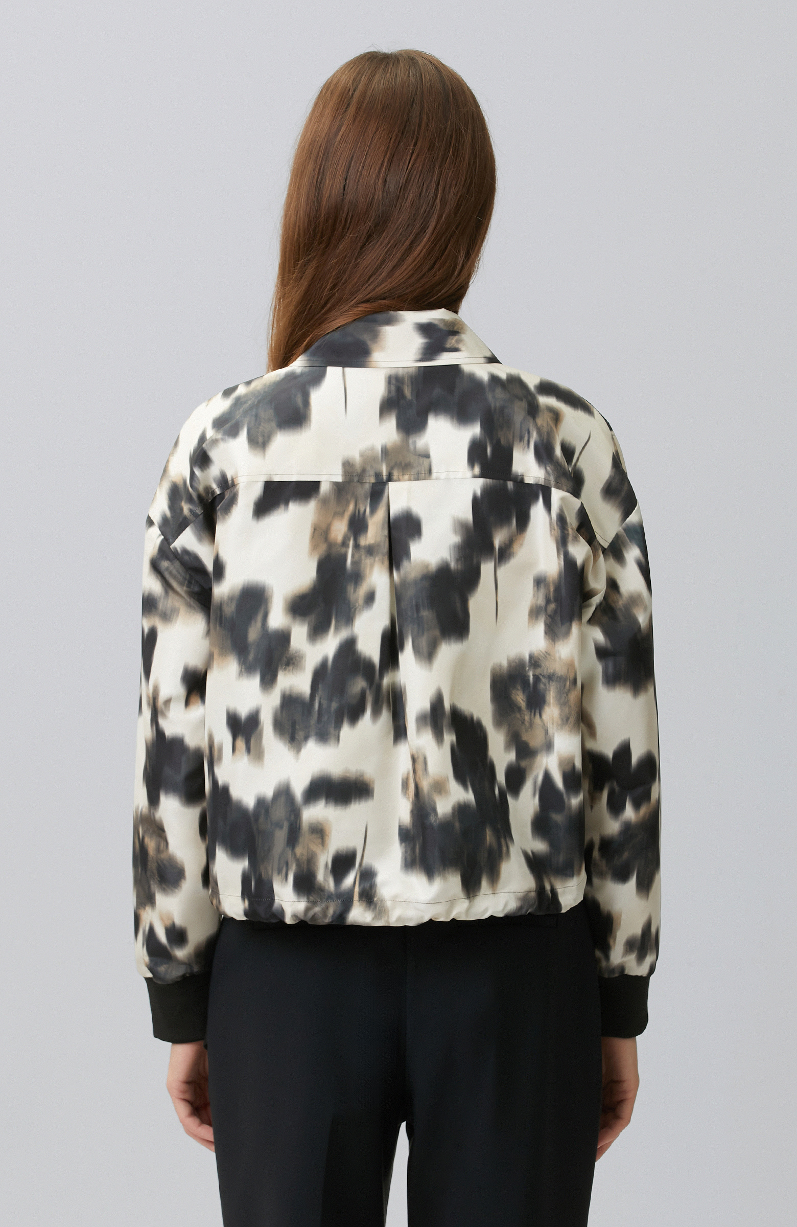 N-Tech Black Beige Rib Detailed Outer Shirt