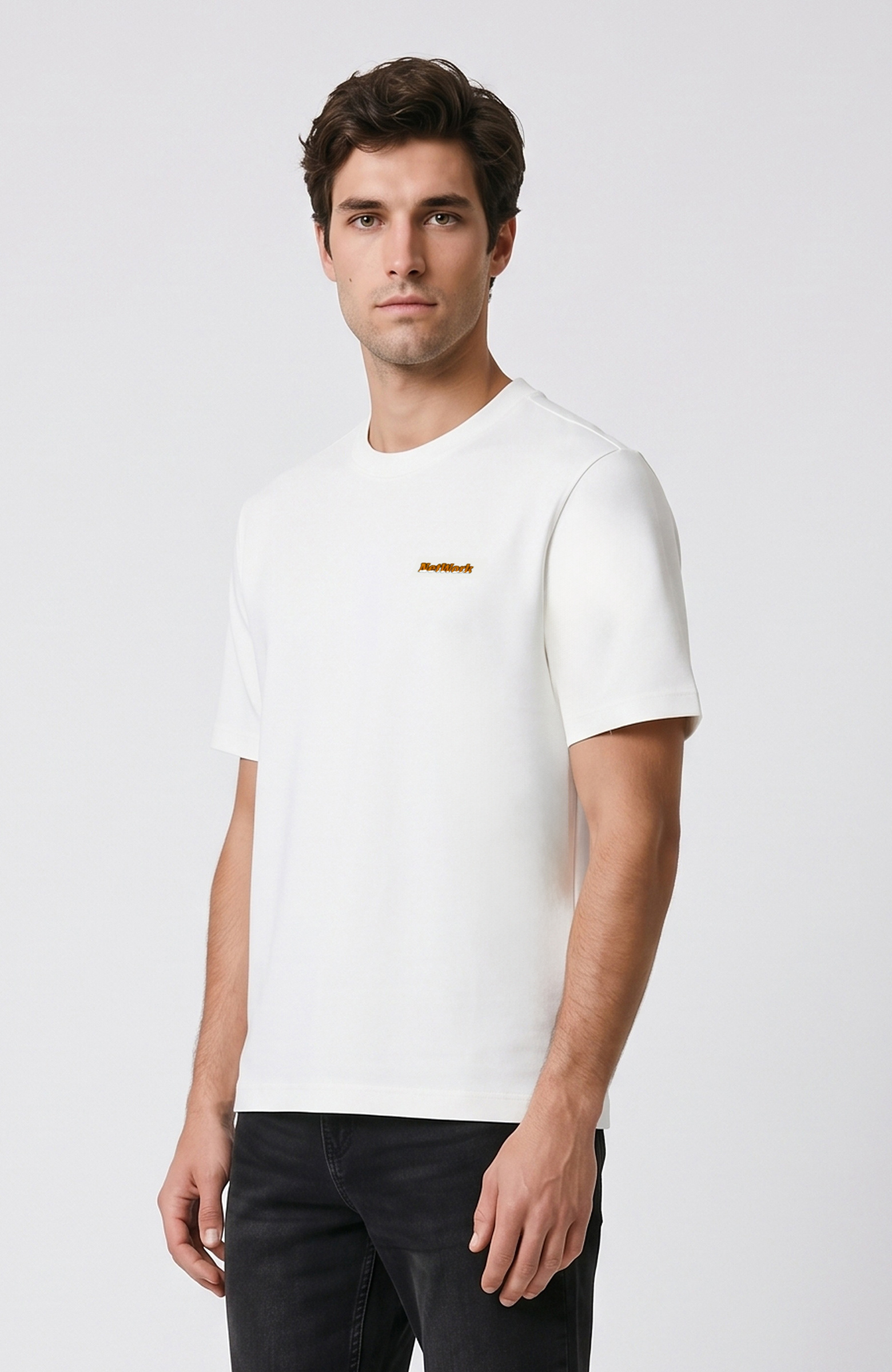 White Embroidery Detailed T-shirt