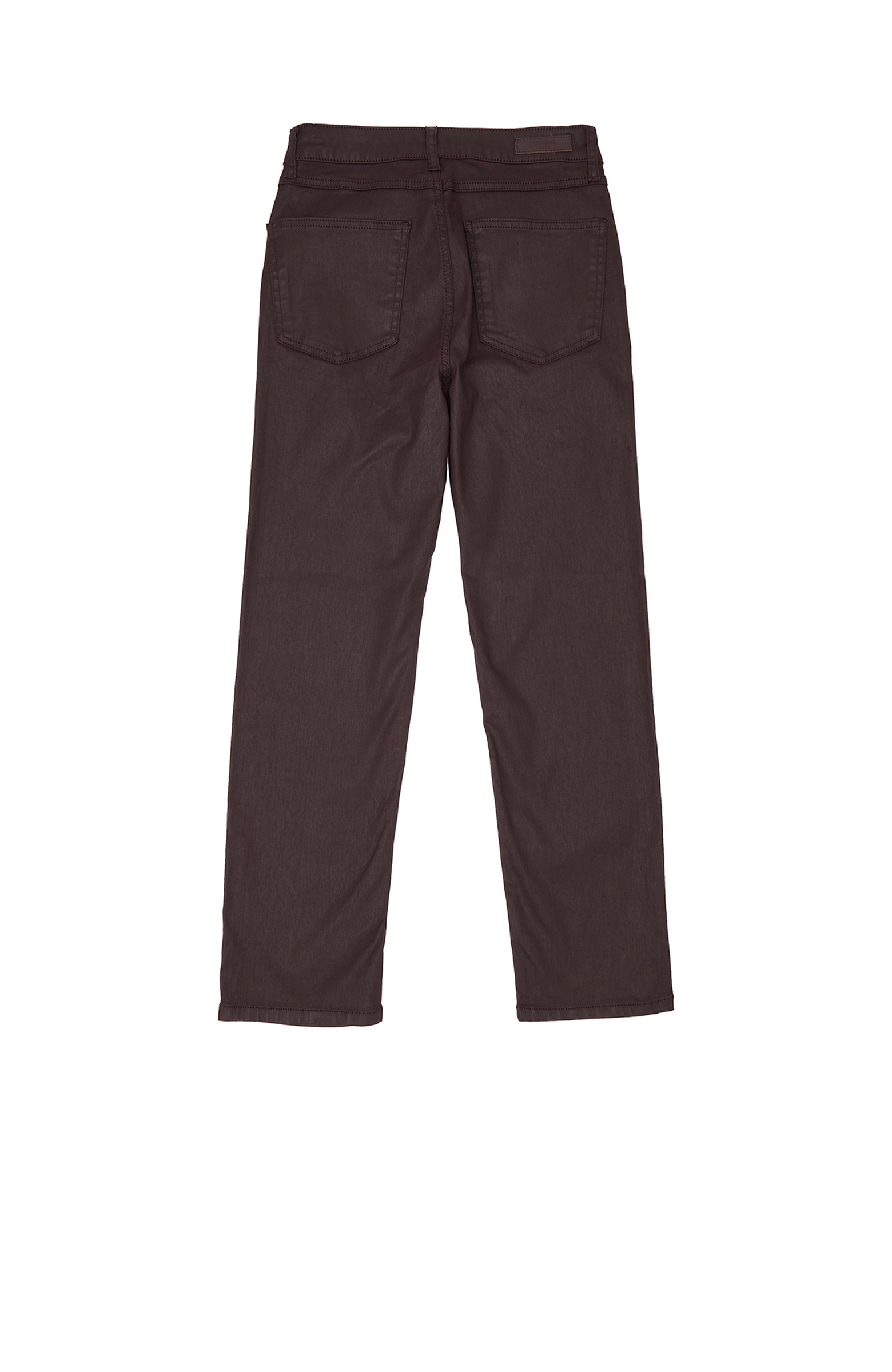 Mürdüm Kaplamalı Straight Kalıp Denim Pantolon