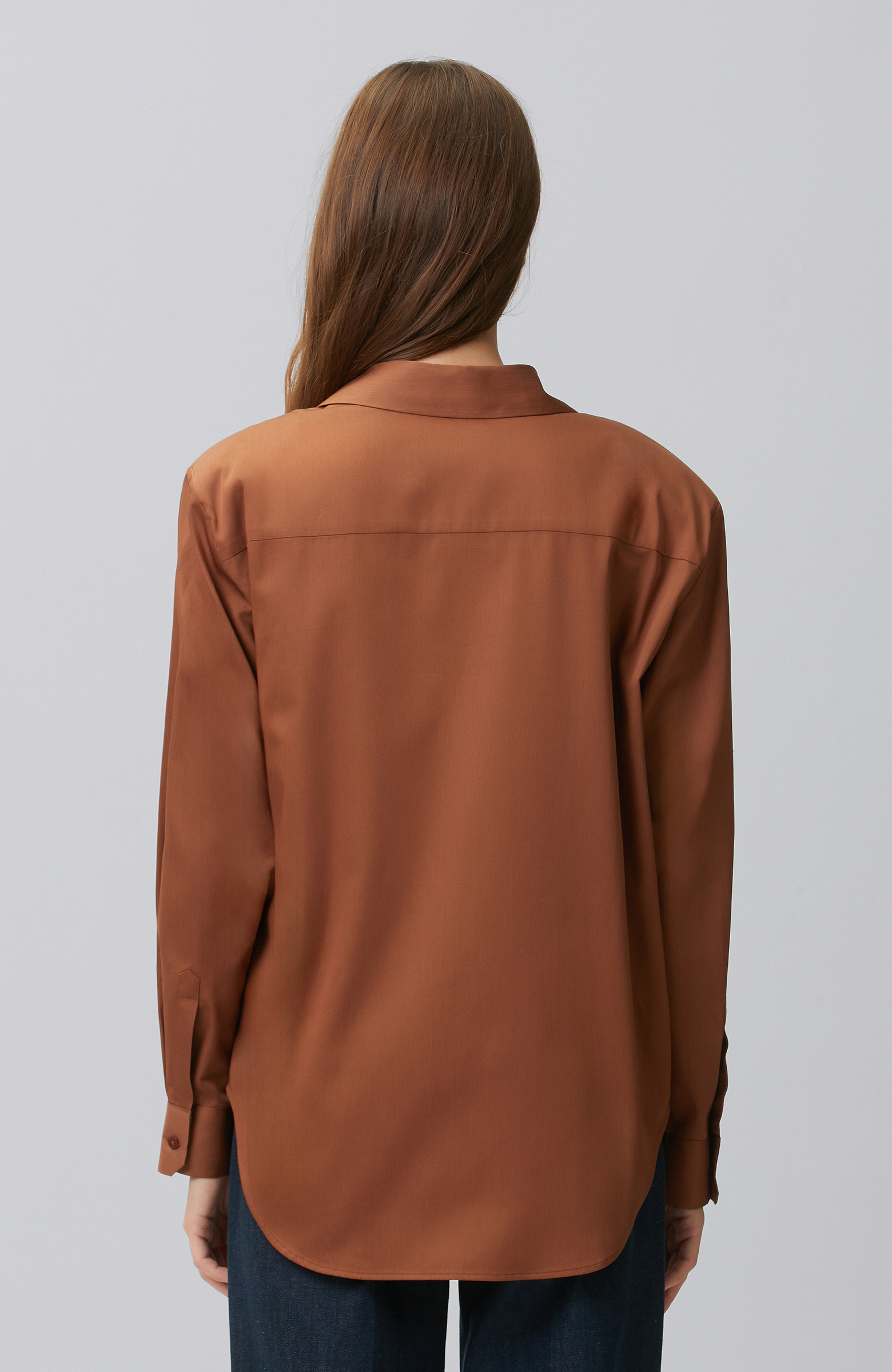 Limited Tarçın Aksesuar Detaylı Oversize Gömlek