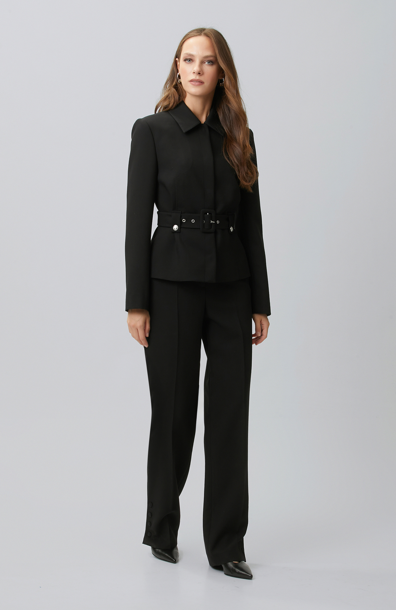 Black Belted Short Jacket